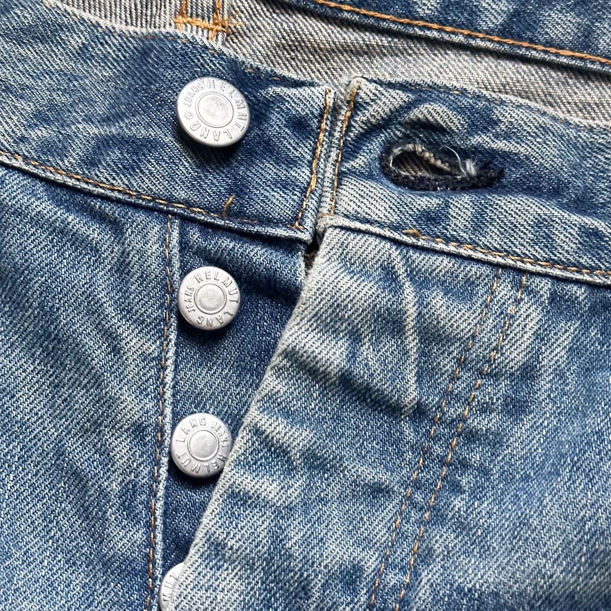 Helmut Lang × Vintage Helmut Lang SS2000 Green Painter Denim Size US 34 / EU 50 - 4 Thumbnail