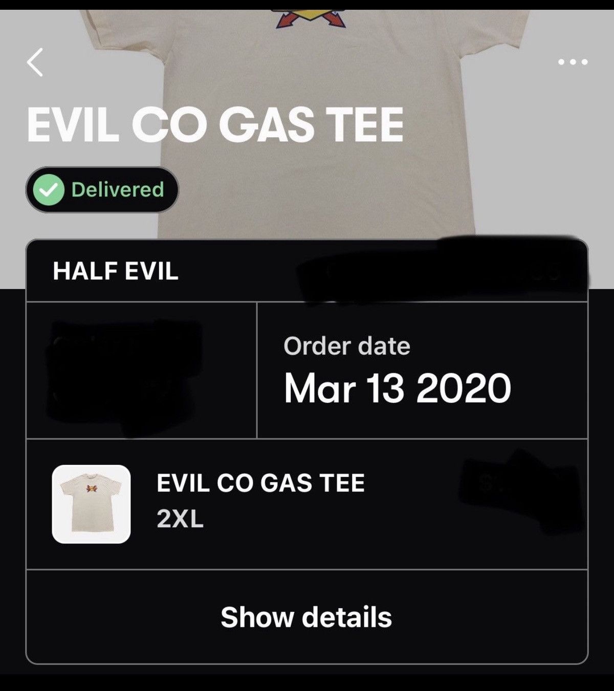 Other HALF EVIL GAS TEE Size US XXL / EU 58 / 5 - 3 Thumbnail