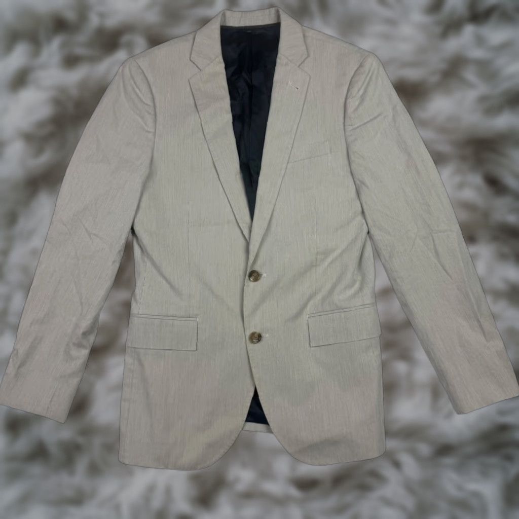 J.Crew J. Crew Blazer Mens Ludlow Cotton 2-Button Gray 36R Regular Jacket Coat Size 36R - 1 Thumbnail