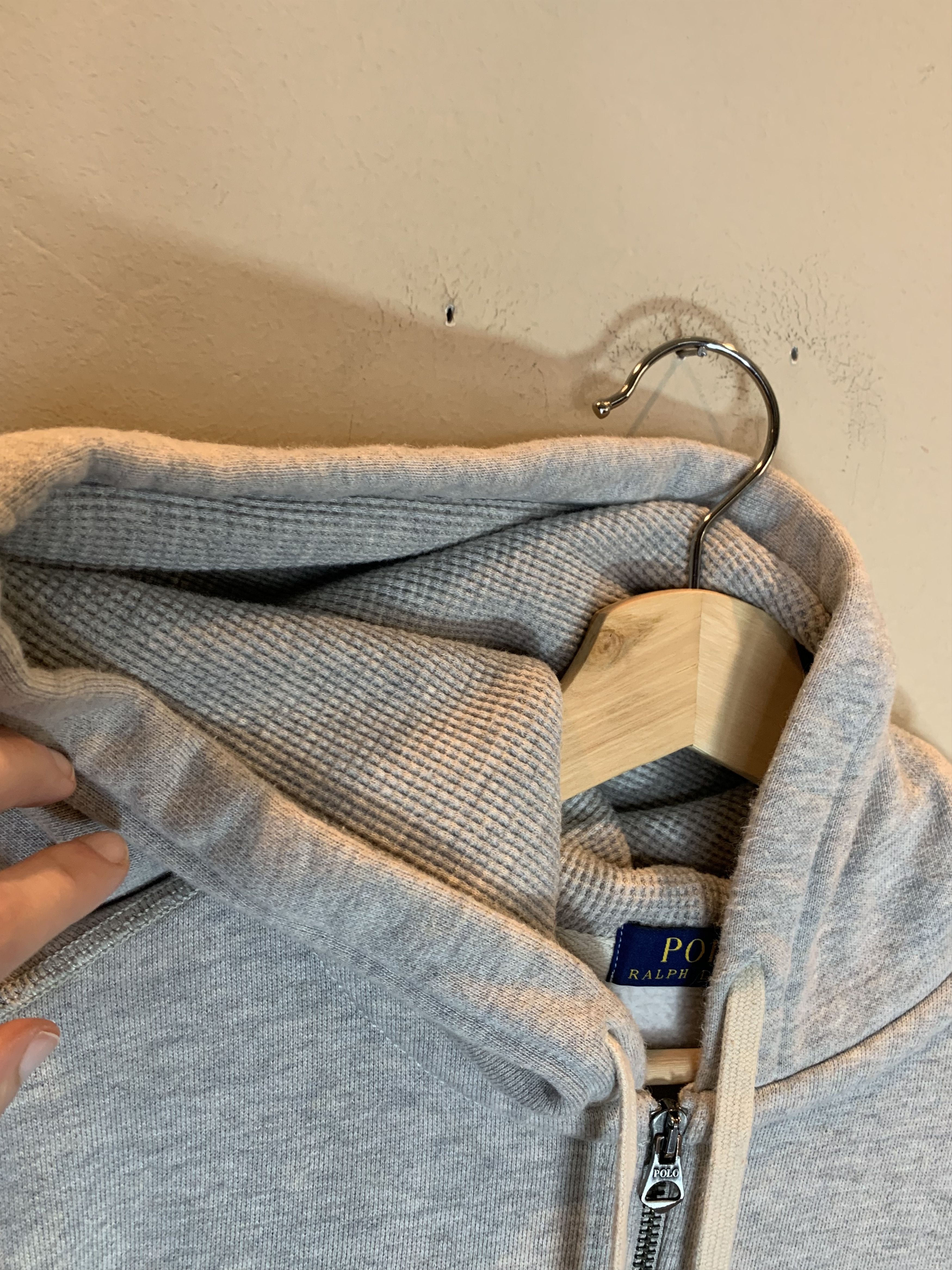 Polo Ralph Lauren RARE* Polo Ralph Lauren Heavyweight Waffle Lined Hood Hoodie Size US L / EU 52-54 / 3 - 3 Thumbnail