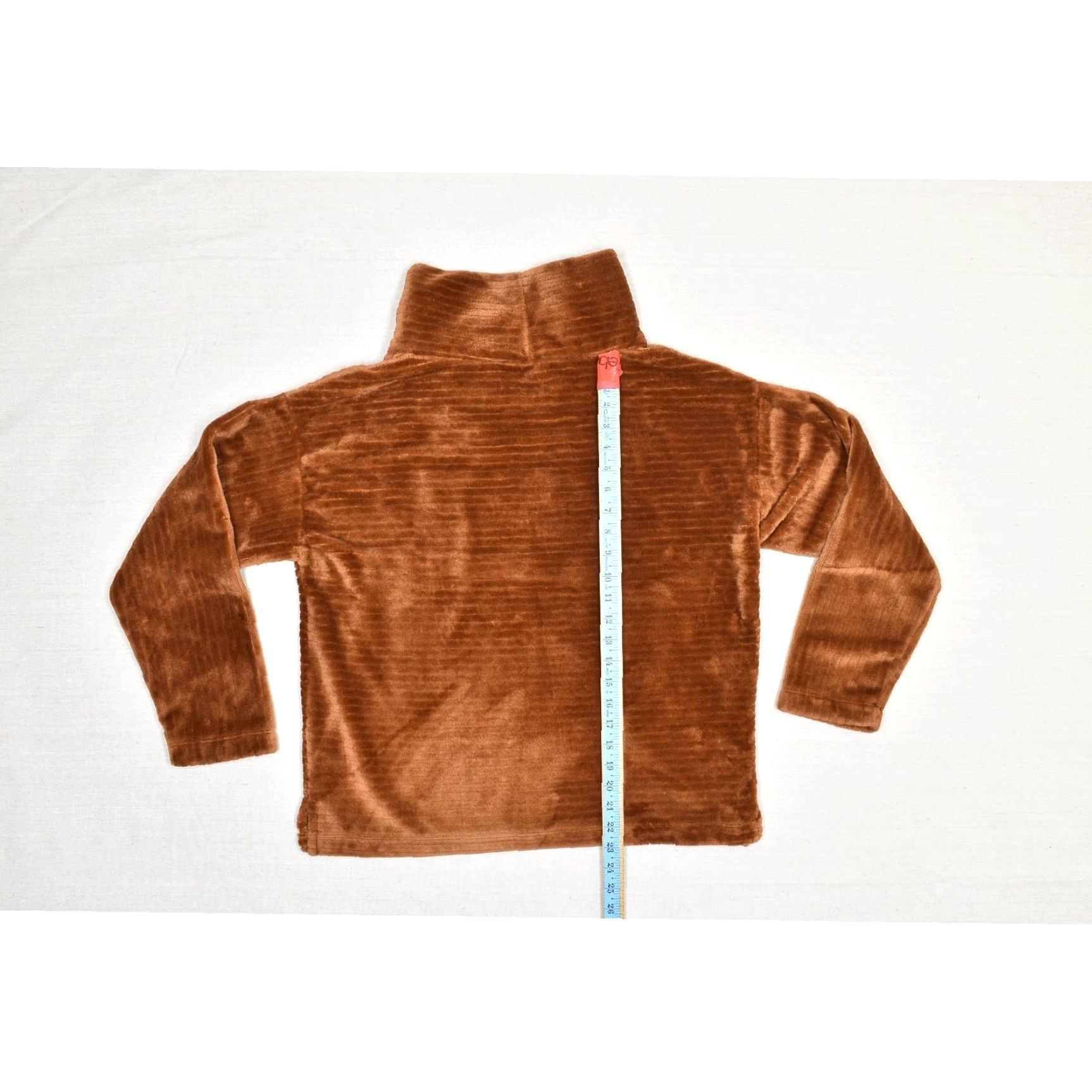 Loft LOFT Brown Velour Ribbed Cowl Neck Pullover Top Sweater M Medium Women Size M / US 6-8 / IT 42-44 - 5 Thumbnail
