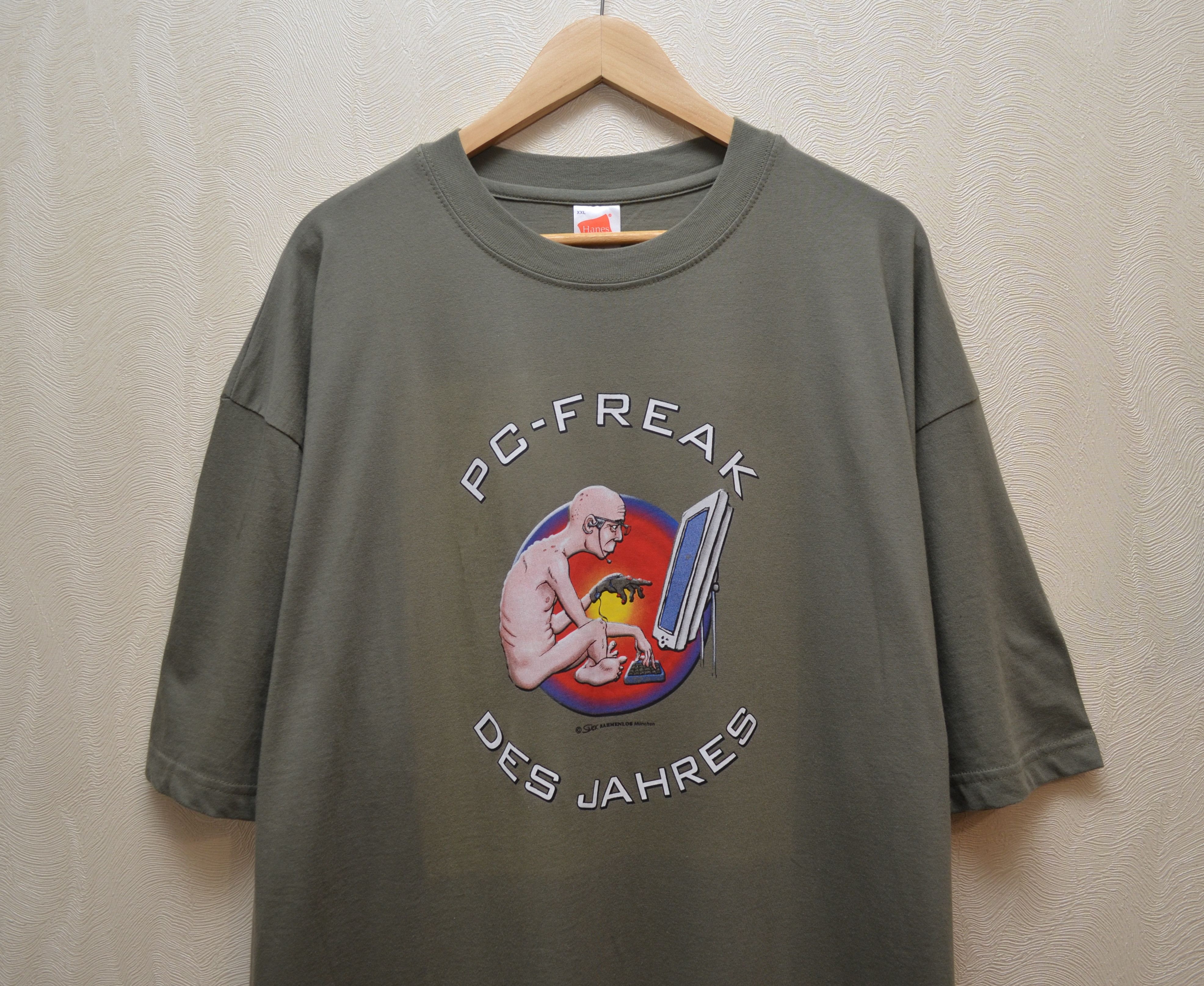 Hanes Vintage 90s PC-Freak T-Shirt Computer Programmer Geek Nerd Size US XXL / EU 58 / 5 - 2 Thumbnail