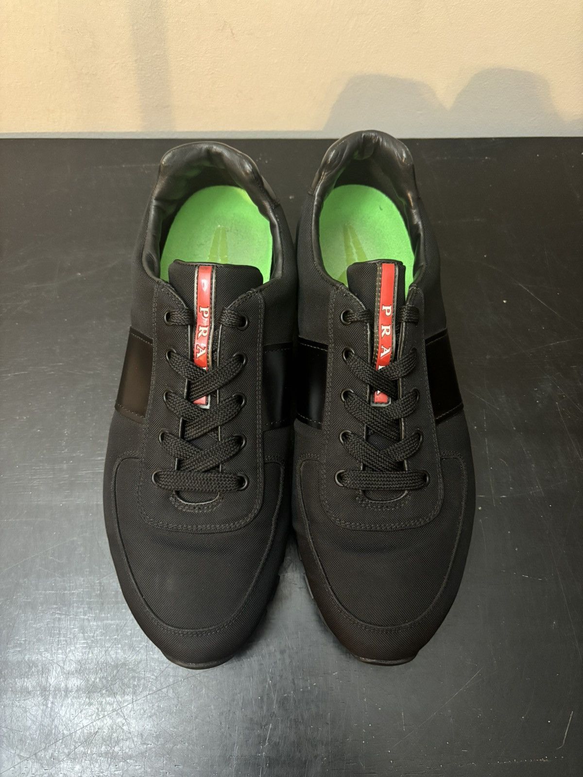 Prada Prada Match Race Re Nylon Leather Sneakers Black Size US 10.5 / EU 43-44 - 2 Thumbnail