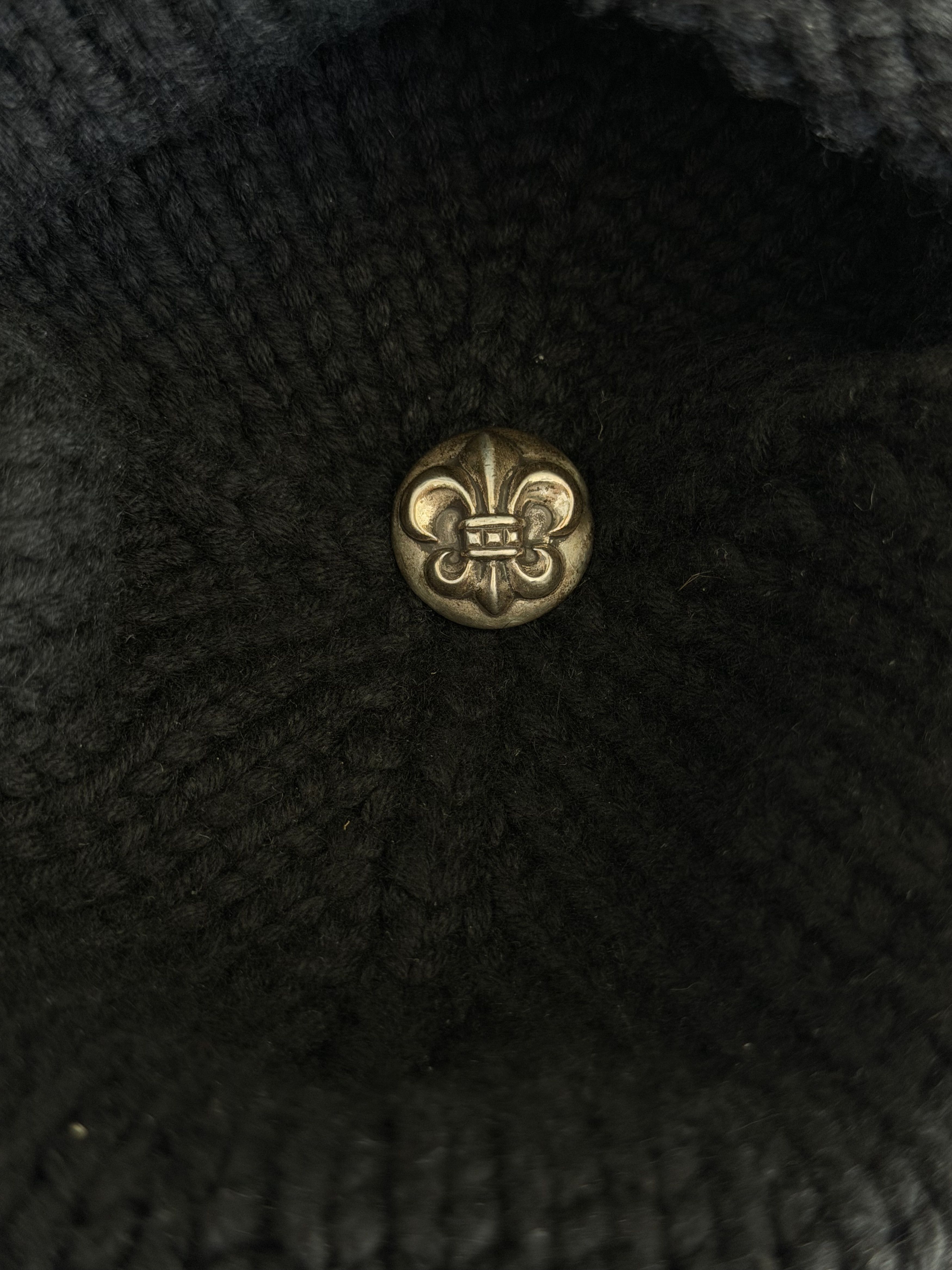 Chrome Hearts Chrome Hearts Black Fleur Patch Cashmere Beanie Size ONE SIZE - 3 Thumbnail