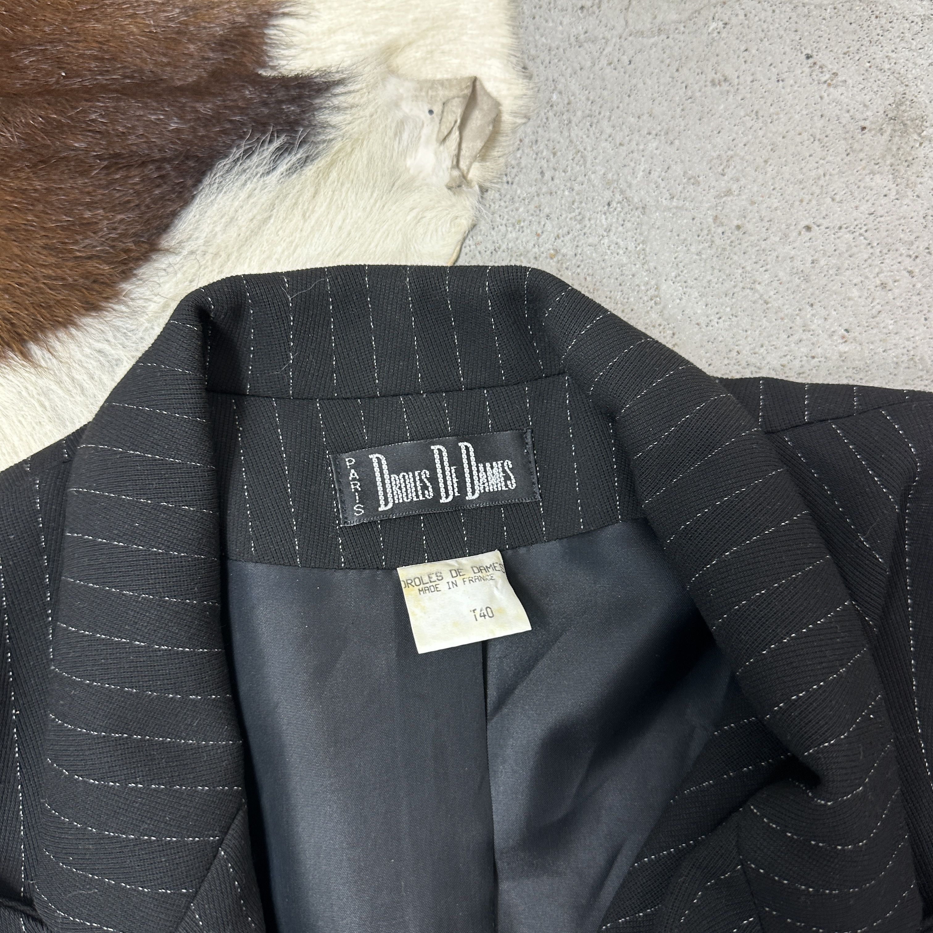 Vintage Vintage Classy Pinstripe Two-Row Blazer Y2K Size L / US 10 / IT 46 - 4 Thumbnail