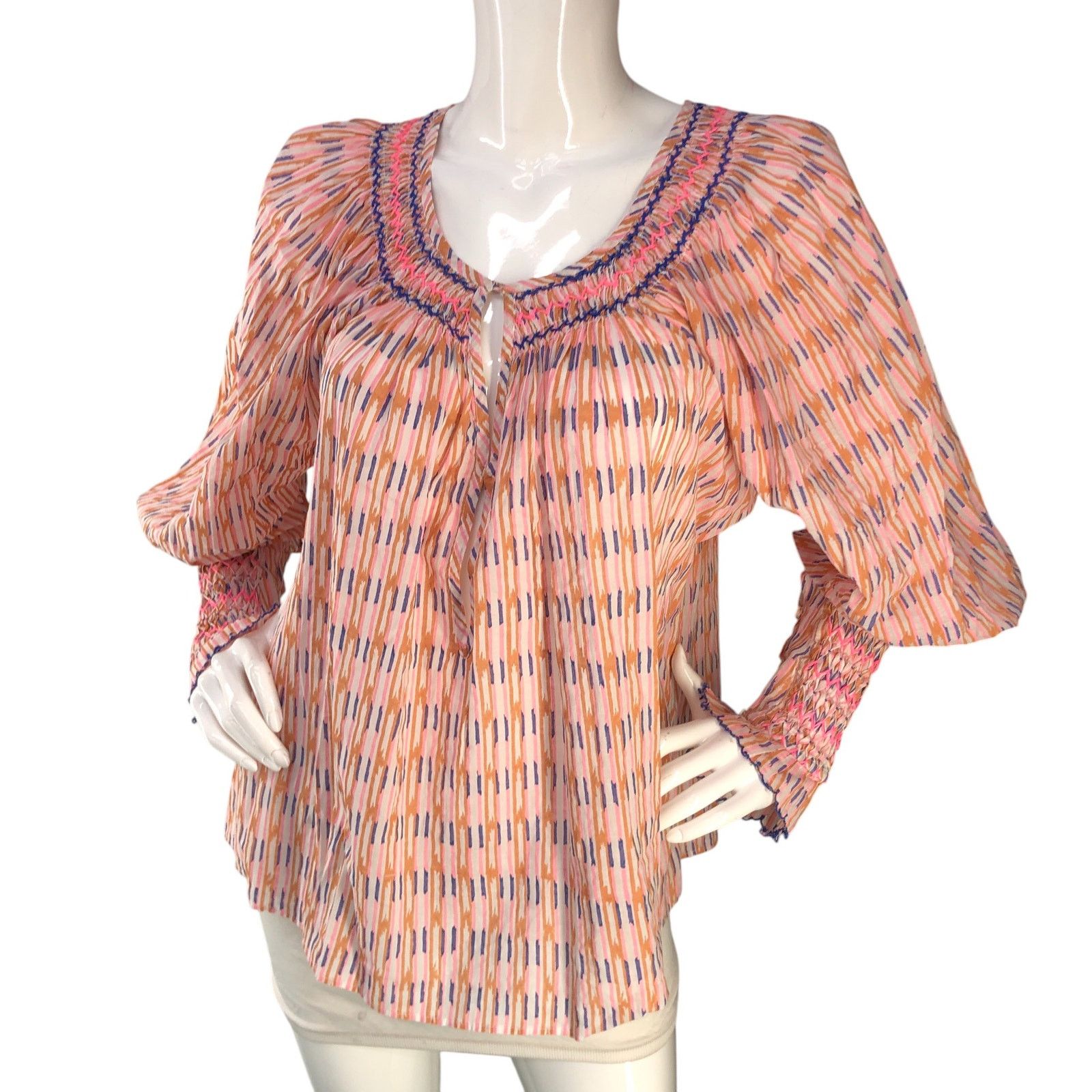 Other Thierry Colson Size XS Top Valeska Blouse Smocked Sleeve Size XS / US 0-2 / IT 36-38 - 1 Thumbnail
