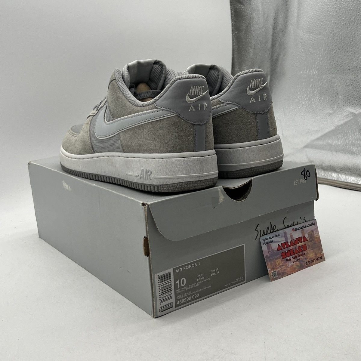 Nike Air Force 1 low wolf grey Size US 10 / EU 43 - 4 Thumbnail