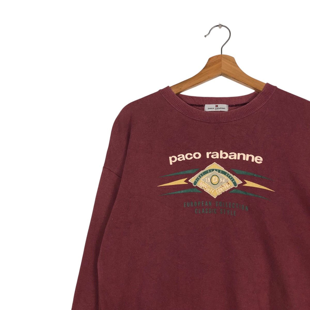 Japanese Brand × Vintage 📌Vintage Sweatshirt Paco Rabanne Big Logo Issey Miyake Size US M / EU 48-50 / 2 - 8 Thumbnail