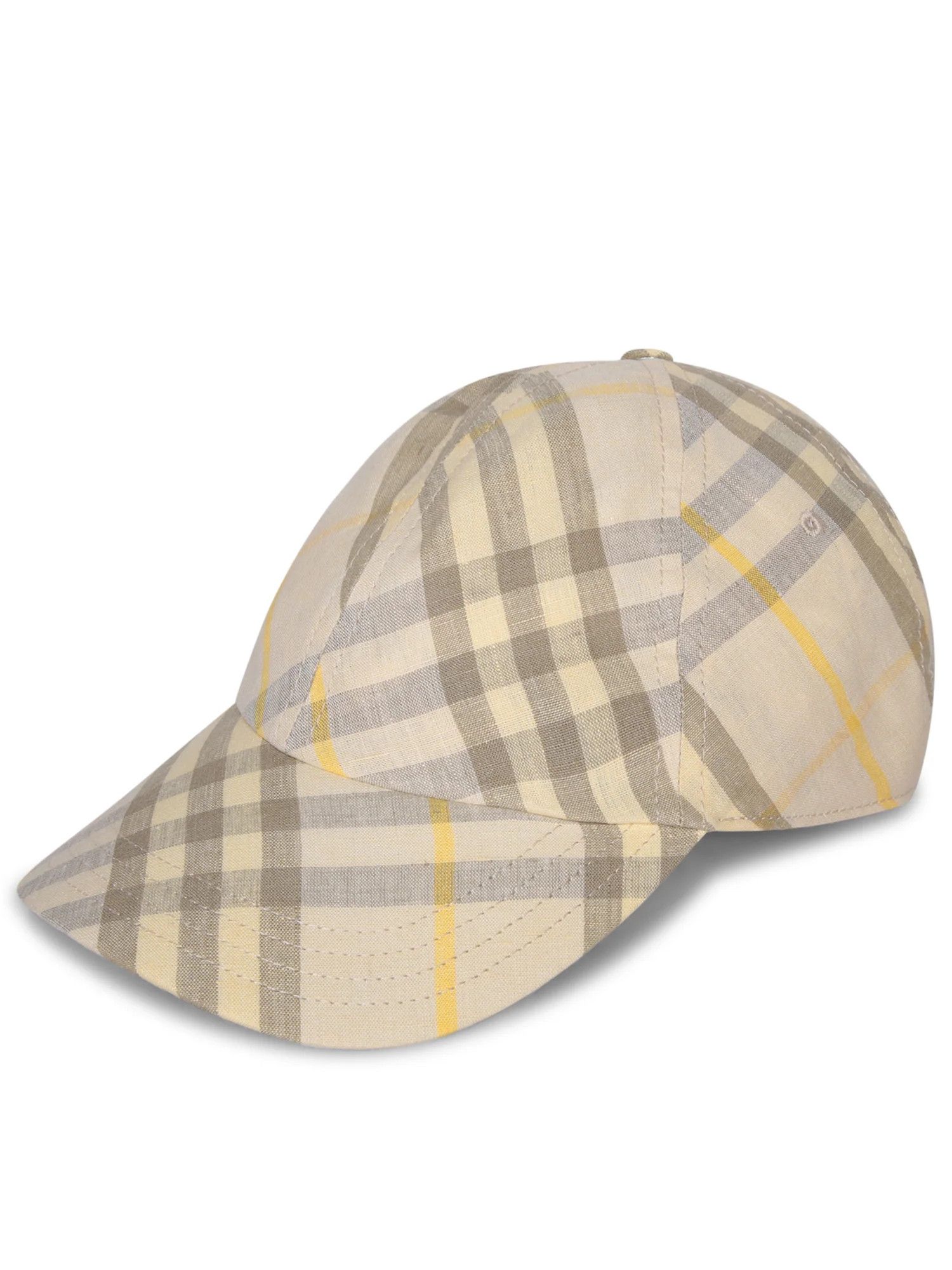 Burberry BURBERRY beige IP check linen baseball cap Medium Size ONE SIZE - 3 Thumbnail