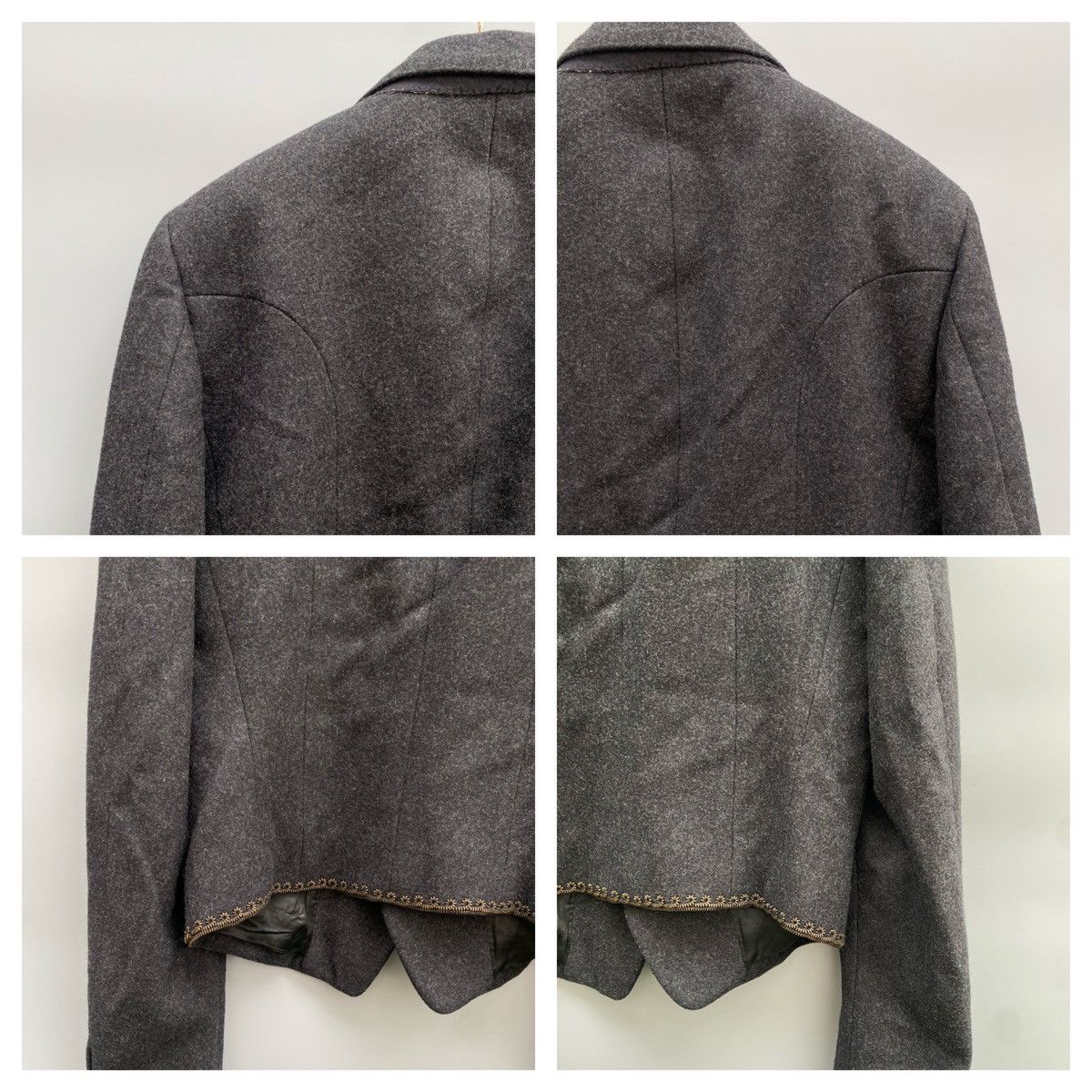Alexander McQueen F/W 2006- Alexander Mcqueen- Metal Embellished Wool Jacket Size US M / EU 48-50 / 2 - 24 Thumbnail