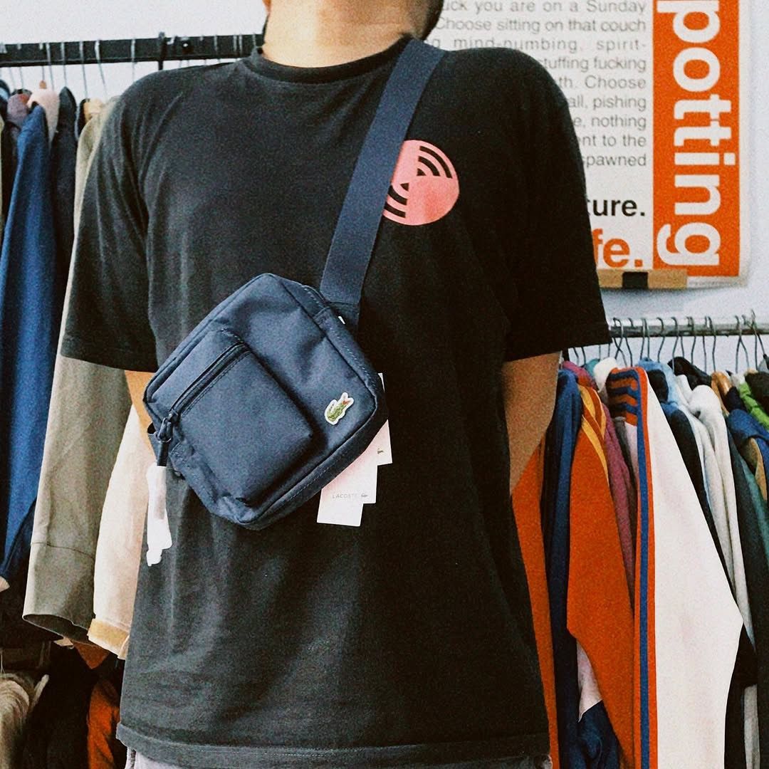 Lacoste Lacoste Mens Blue Shoulder Blue Mini Bag pouch Bnwt Brand Size ONE SIZE - 15 Thumbnail