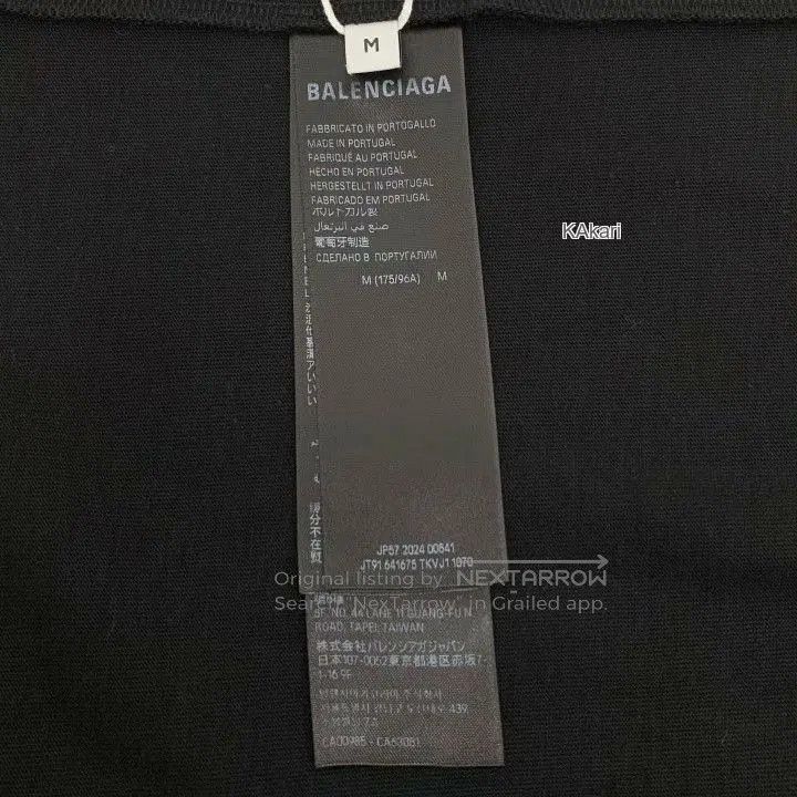 Balenciaga Balenciaga 2024 Black Logo Embroidered Cotton T. Size US M / EU 48-50 / 2 - 6 Thumbnail