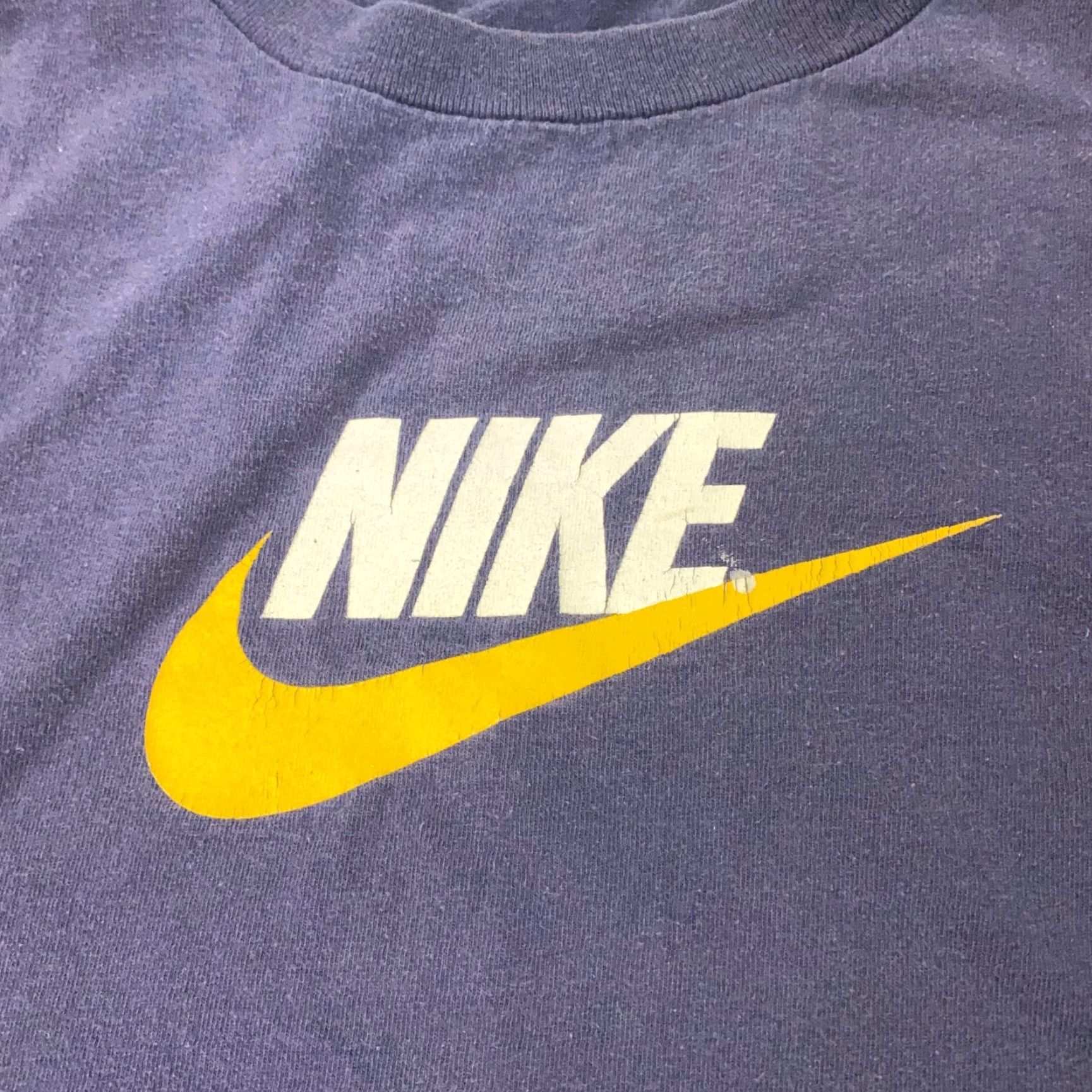 Nike VINTAGE Nike Center Swoosh Shirt Mens XL Blue Short Sleeve Tee Silver Tag 90s Size US XL / EU 56 / 4 - 2 Thumbnail