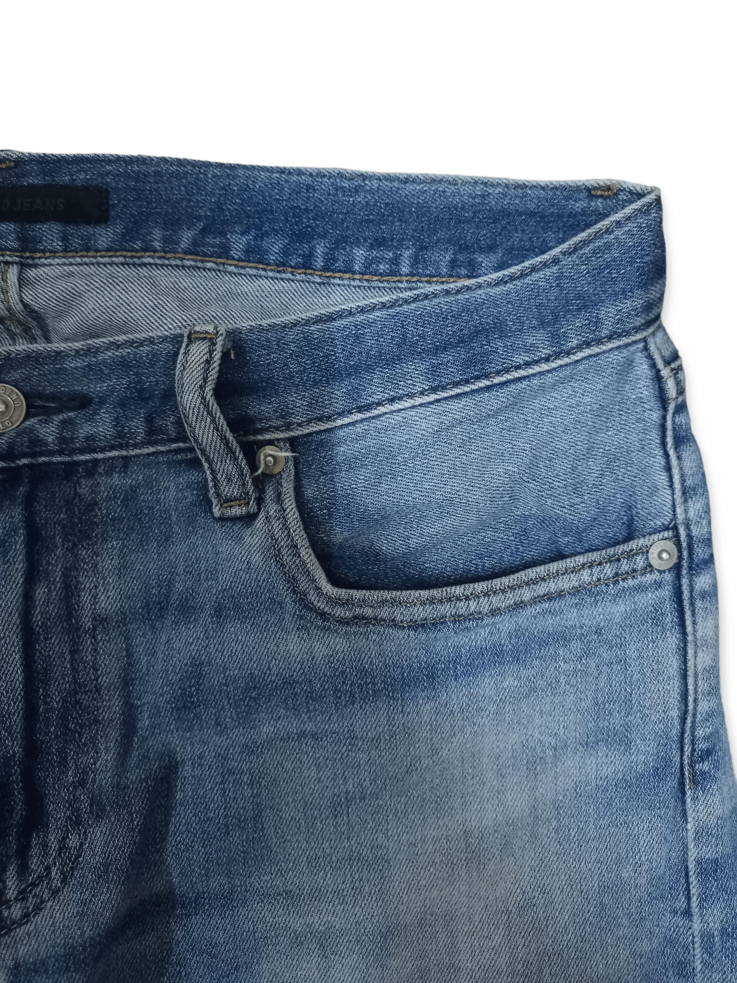 Japanese Brand × Uniqlo Vintage Uniqlo Blue Wash Classic Style Distressed Jeans Size US 33 - 6 Thumbnail