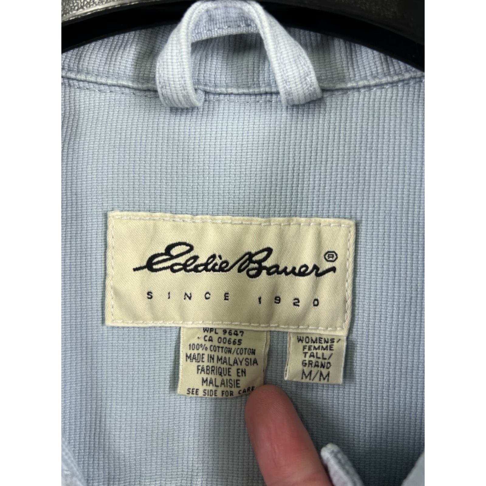 Eddie Bauer VINTAGE Eddie Bauer Jacket Women Medium Blue Denim Crop Y2K Button 100% Cotton Trucker Size M / US 6-8 / IT 42-44 - 7 Thumbnail