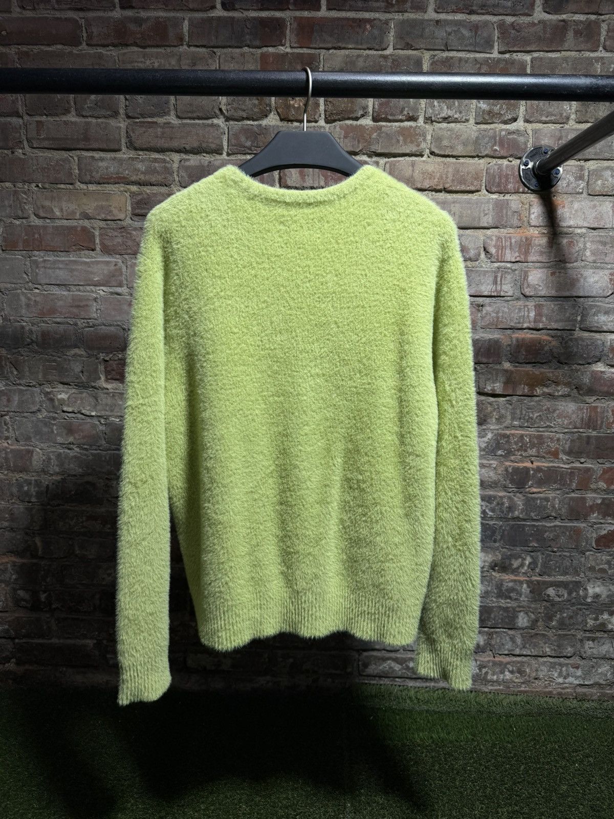 Stussy Stussy Lime Green Shaggy Cardigan Size US M / EU 48-50 / 2 - 2 Thumbnail