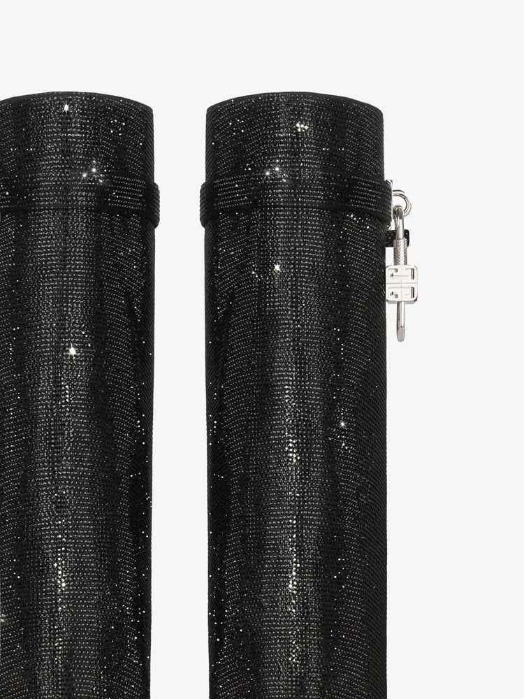 Givenchy o1w1db10525 Shark Lock Pant Boots 90mm in Black Size US 8 / IT 38 - 4 Thumbnail