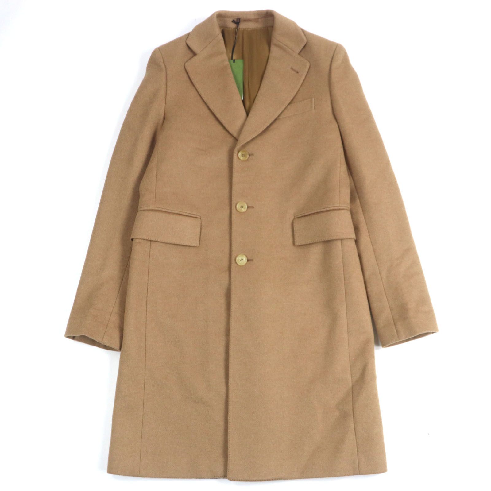 Gucci Gucci Gucci Chester coat Wool Coat Leather Outerwear 753089 DUTY FREE for USA Size ONE SIZE - 1 Thumbnail