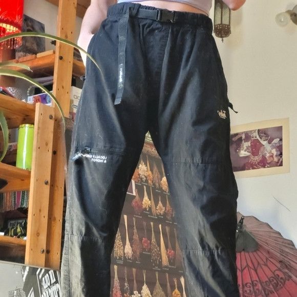 Other Tealer High Waisted Black Cargo Pants - Eu Large Size 29" - 3 Thumbnail