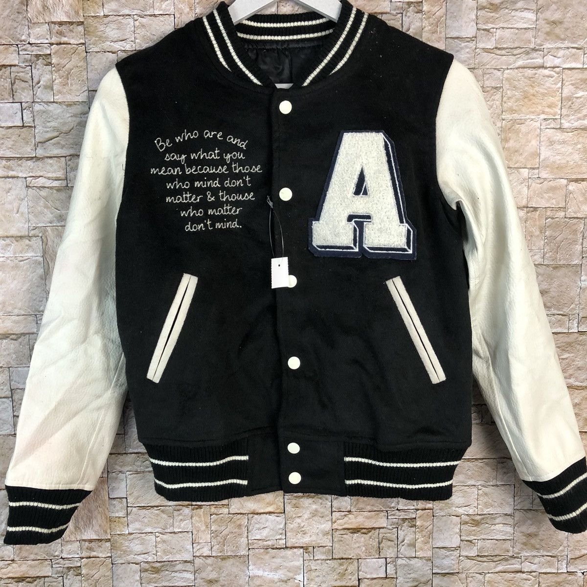 Japanese Brand DL Japan Black White Bombers Jacket #A884 Size US XS / EU 42 / 0 - 3 Thumbnail