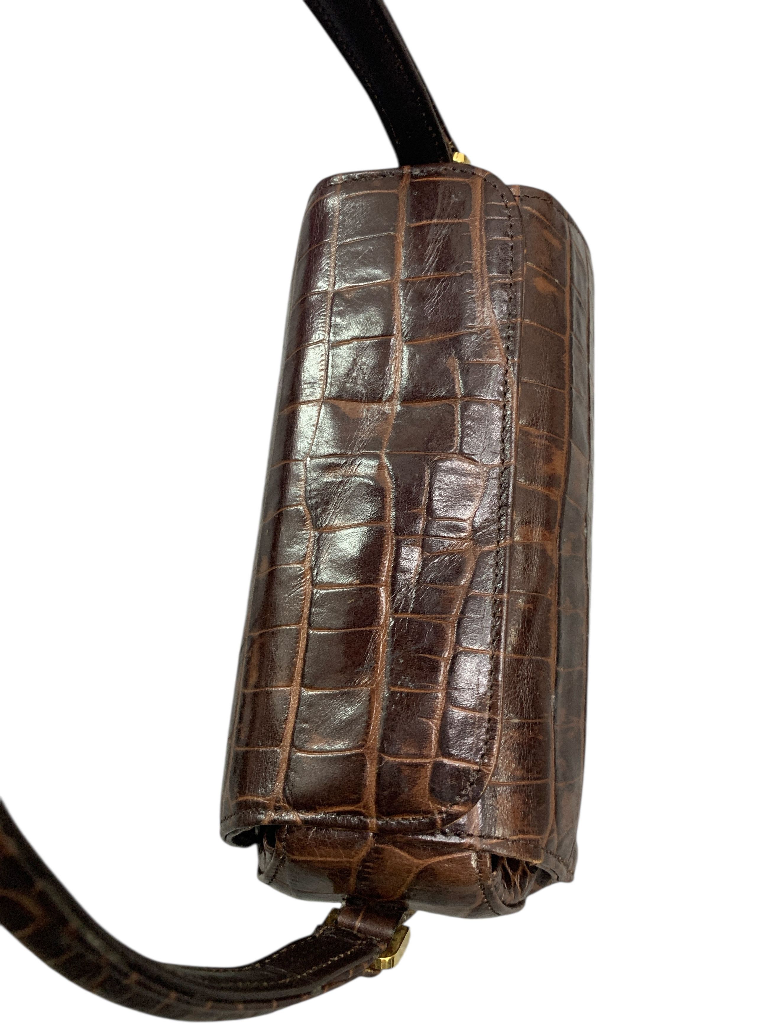 Japanese Brand Crocodile Leather Bag Sholuder Size ONE SIZE - 6 Thumbnail