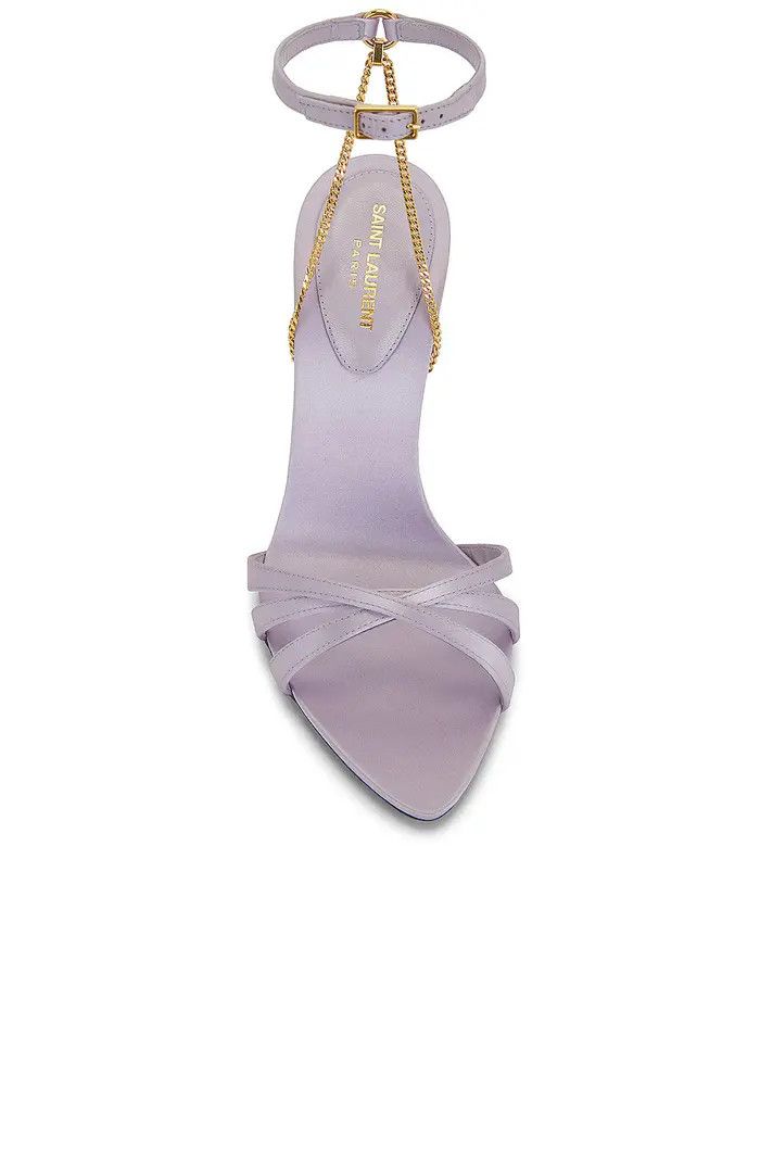 Saint Laurent Paris o1bcso1str1224 Melody Heels in Poly Grey Size US 6 / IT 36 - 4 Thumbnail