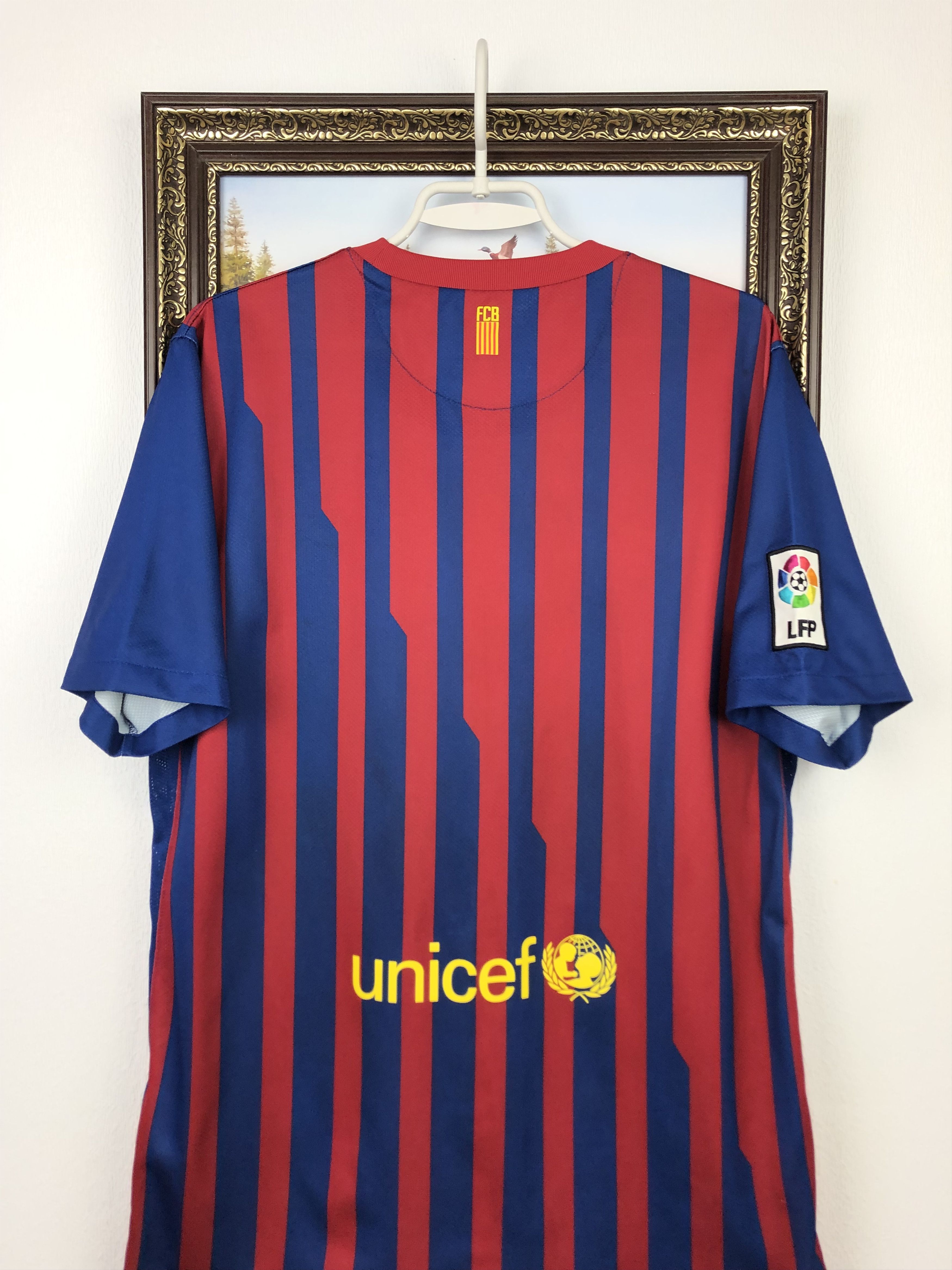 Vintage Barcelona football shirt 2011 Soccer Nike Jersey Camiseta Size US L / EU 52-54 / 3 - 12 Thumbnail