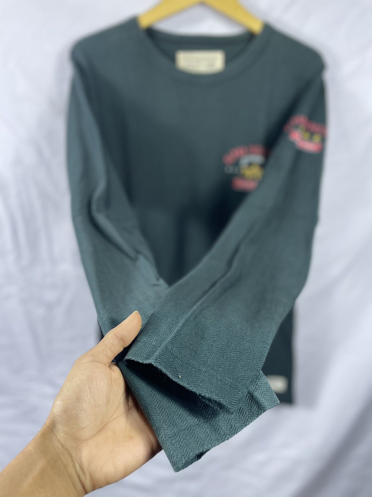 Alpha Industries × Vintage Alpha Industries Longsleeve Tee skull army Size US L / EU 52-54 / 3 - 3 Thumbnail