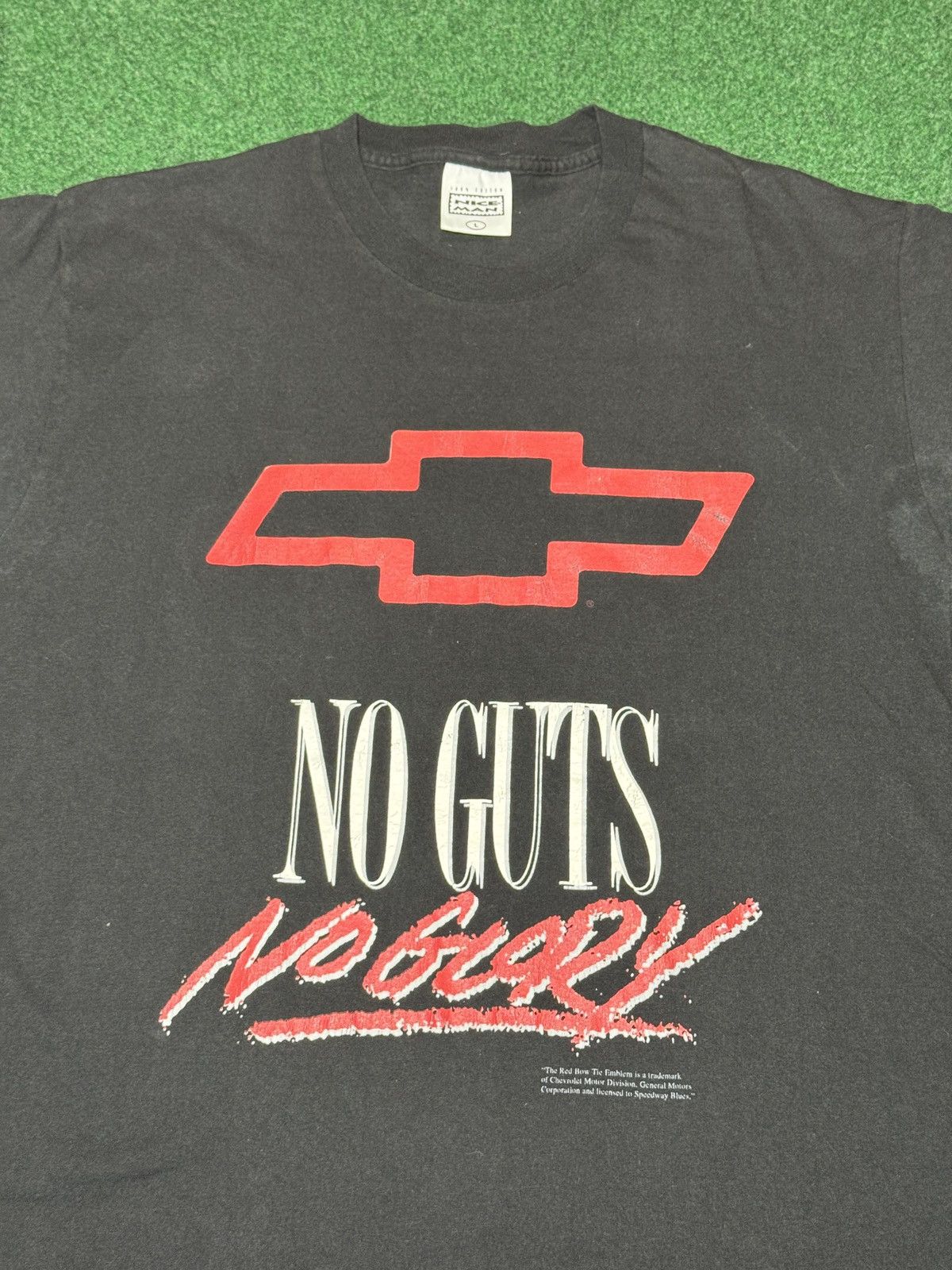Chevrolet Vintage 90s Chevy No Guts No Glory Chevrolet Large T Shirt Size US L / EU 52-54 / 3 - 2 Thumbnail