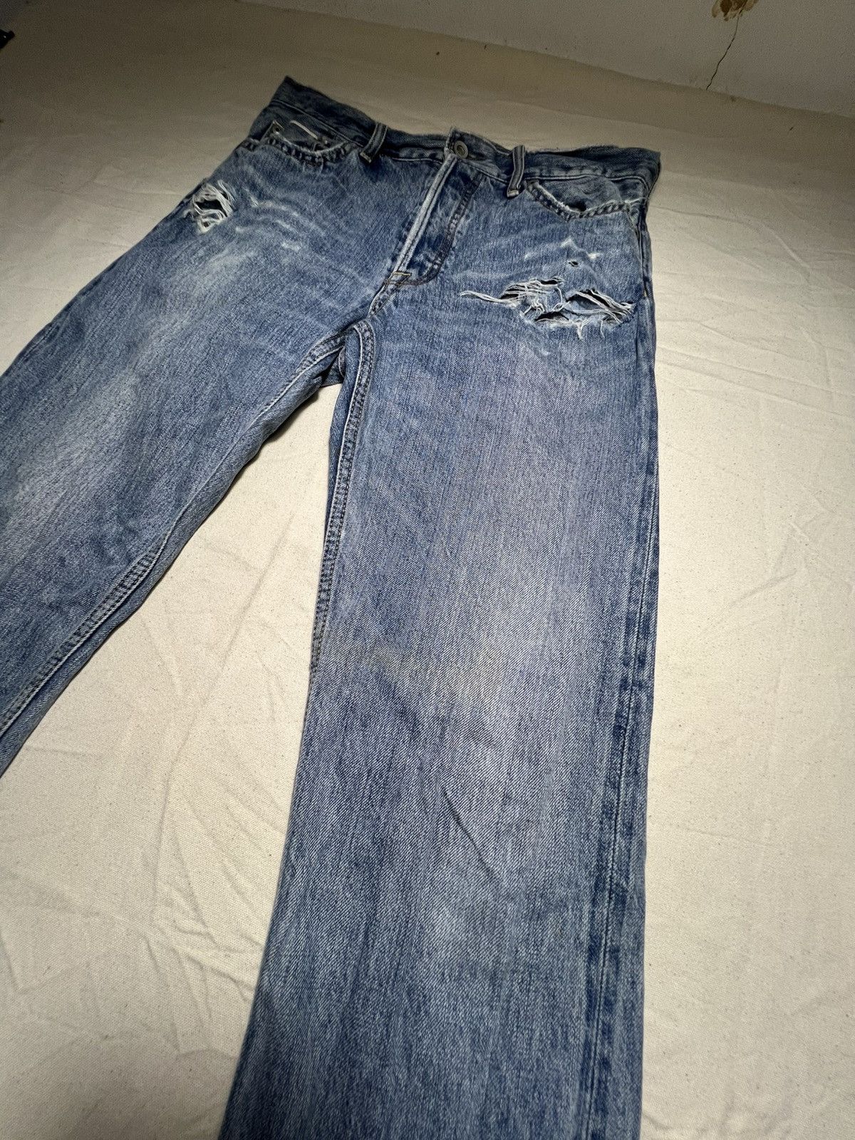 GOA Vintage Goa Selvedge Distressed Denim Size US 31 - 4 Thumbnail