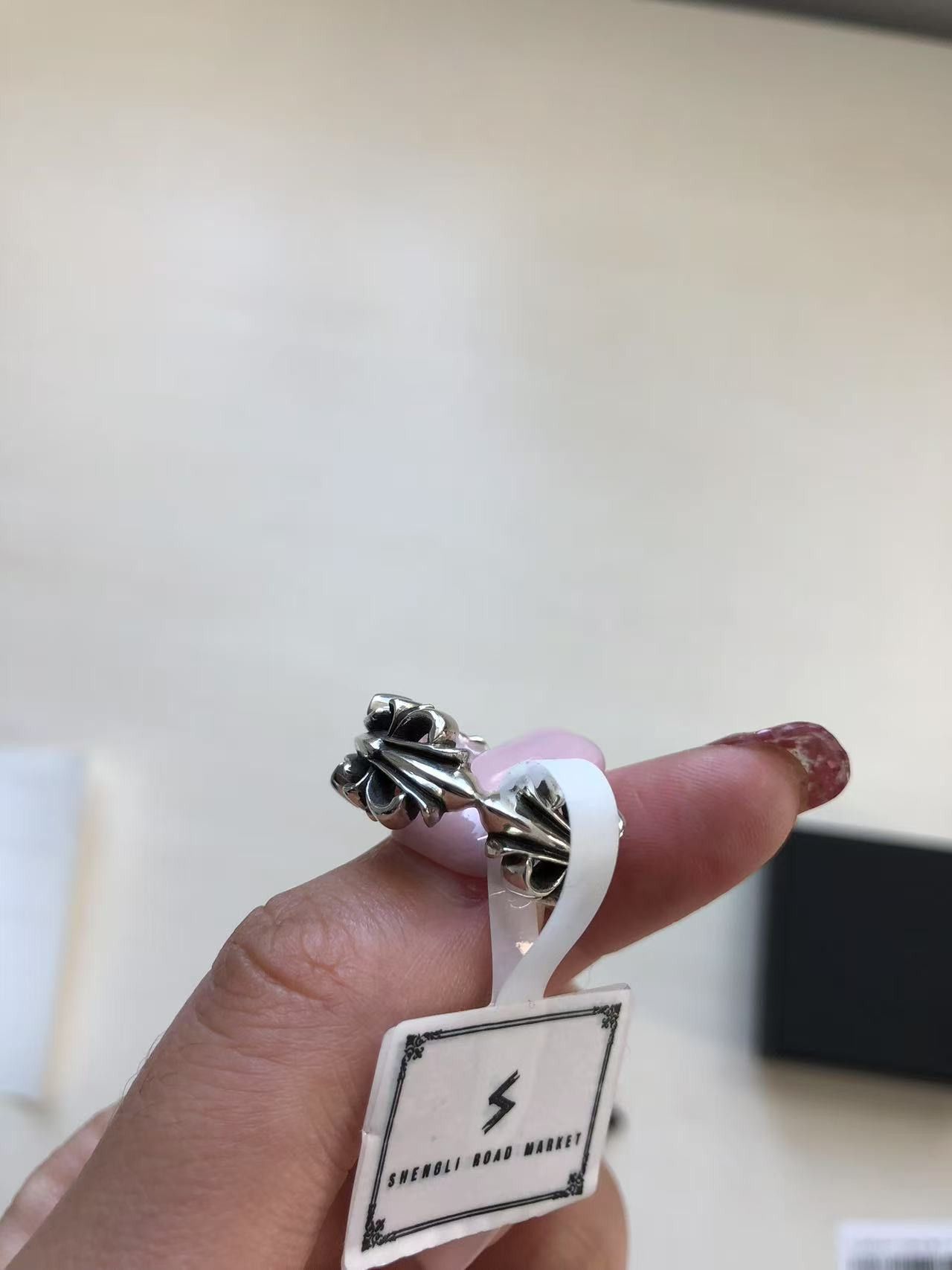 Chrome Hearts Chrome Hearts Silver Double Floral Cross Heart Ring Size ONE SIZE - 11 Thumbnail