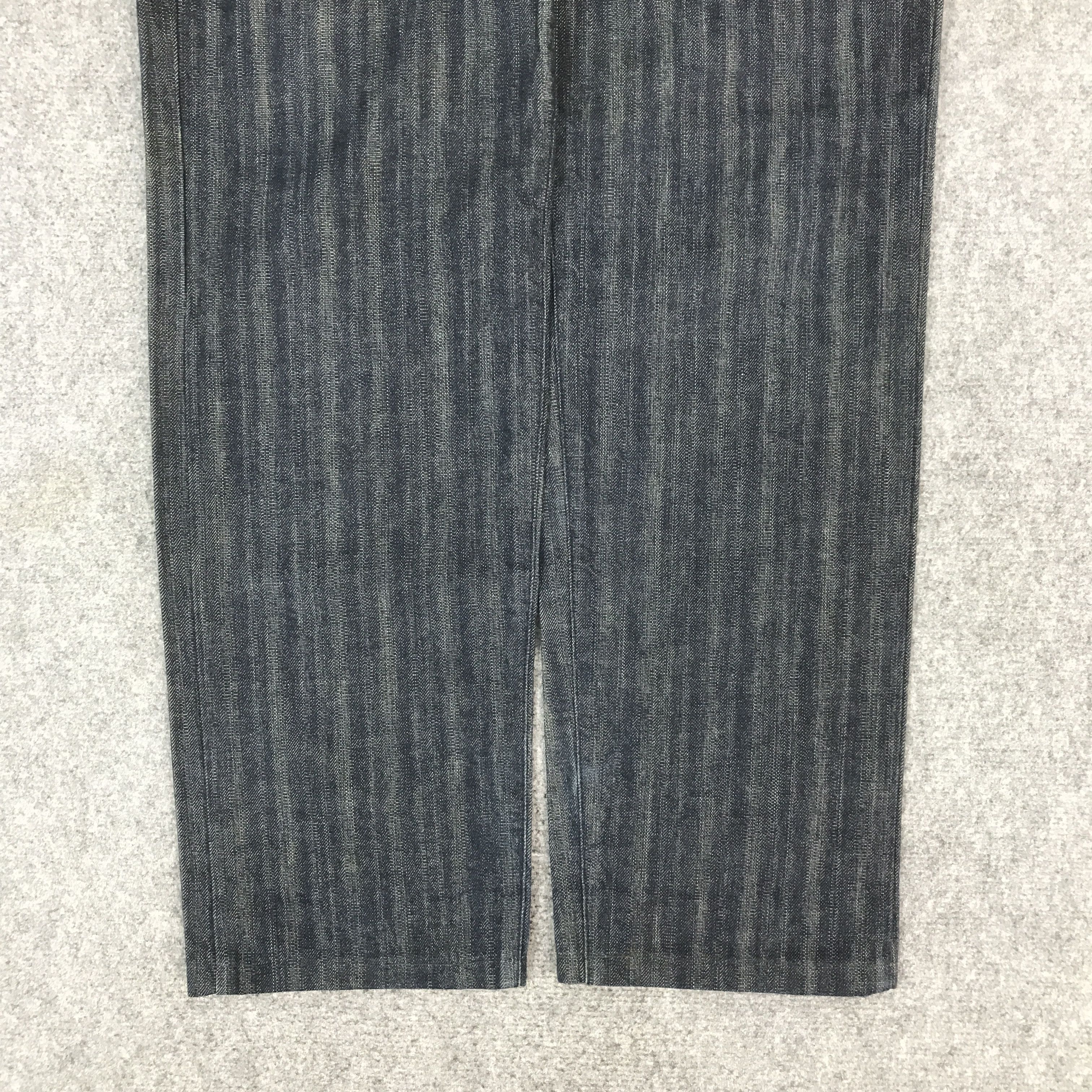 Japanese Brand BAGGY STRIPED STYLE SEQUEN JAPAN DENIM K54B10 Size US 34 / EU 50 - 3 Thumbnail