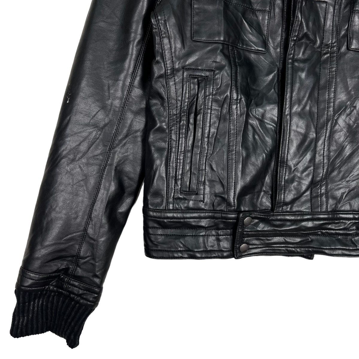 Le Grande Bleu (L.G.B.) 🔥 UNTITLED MEN CARGO LEATHER JACKET Size US M / EU 48-50 / 2 - 4 Thumbnail