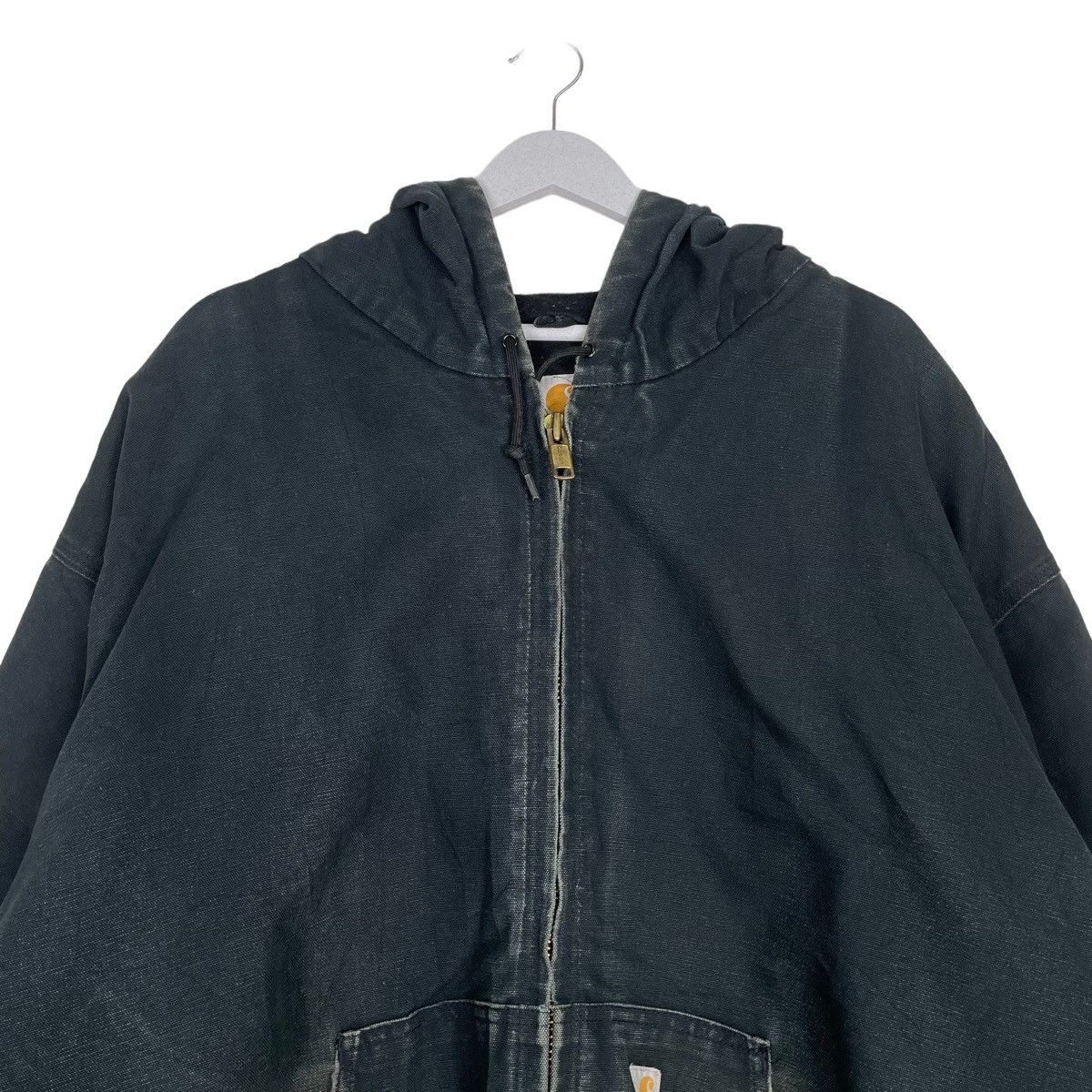 Carhartt × Vintage 💥90s CARHARTT J140 JACKET HOODIE SUNFADED BLACK Size US XXL / EU 58 / 5 - 2 Thumbnail