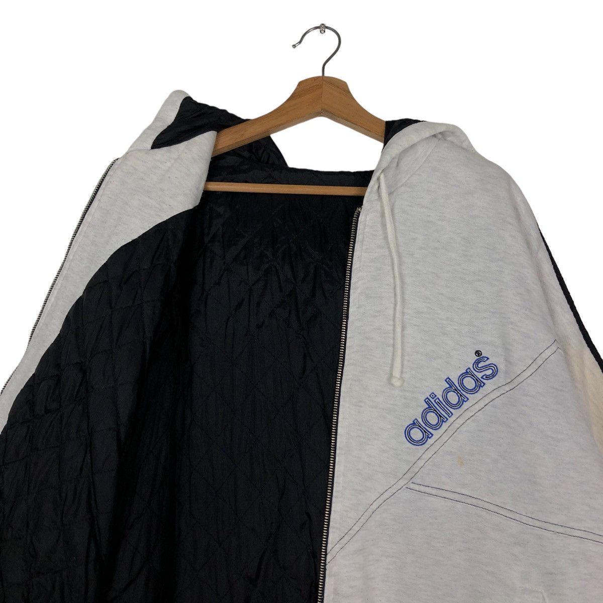 Adidas 🔥90’s Vintage Adidas Hoodie Big Logo Spell Out Size US XL / EU 56 / 4 - 14 Thumbnail