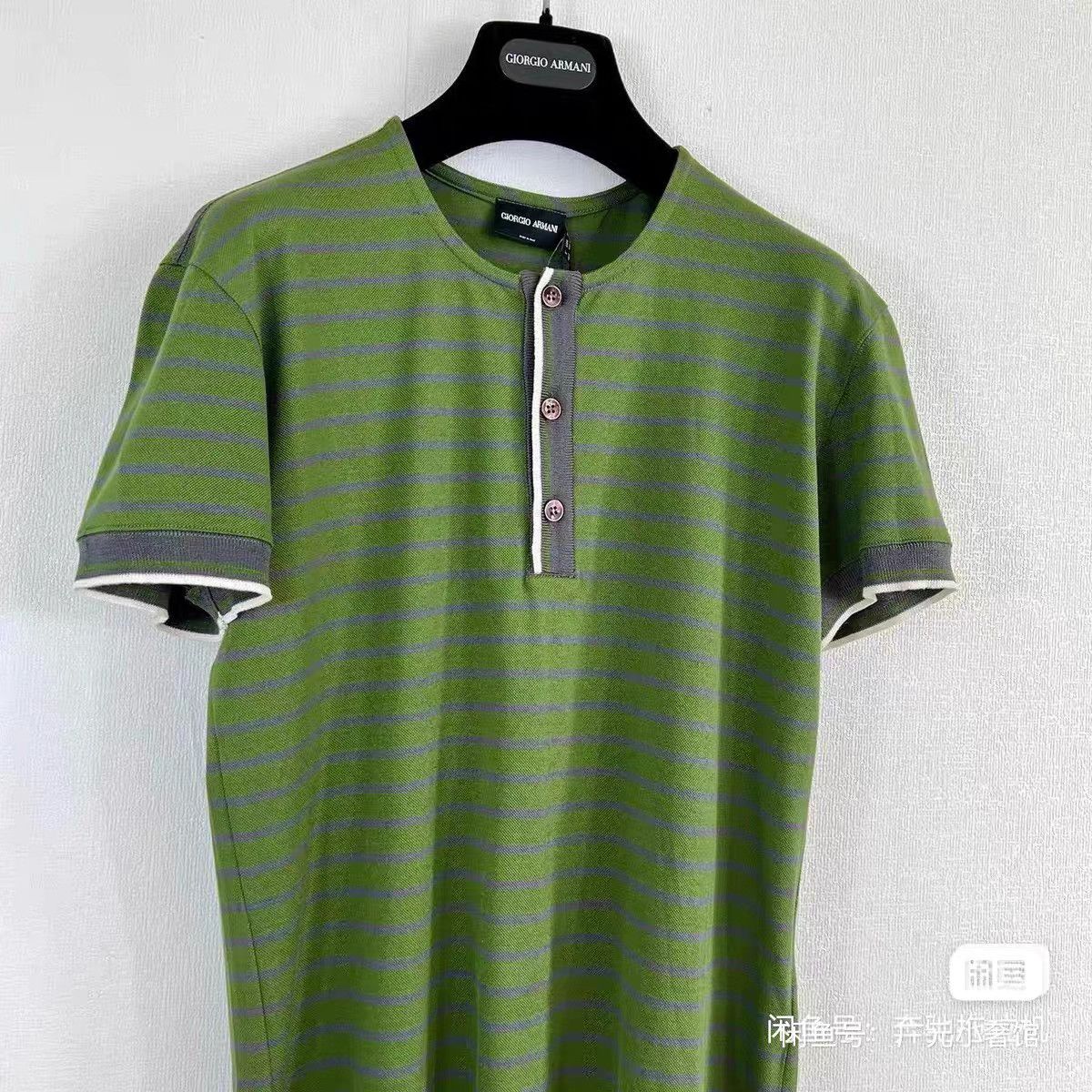 Giorgio Armani Giorgio Armani Mulberry Silk Short Sleeve Polo K18 Size US M / EU 48-50 / 2 - 5 Thumbnail