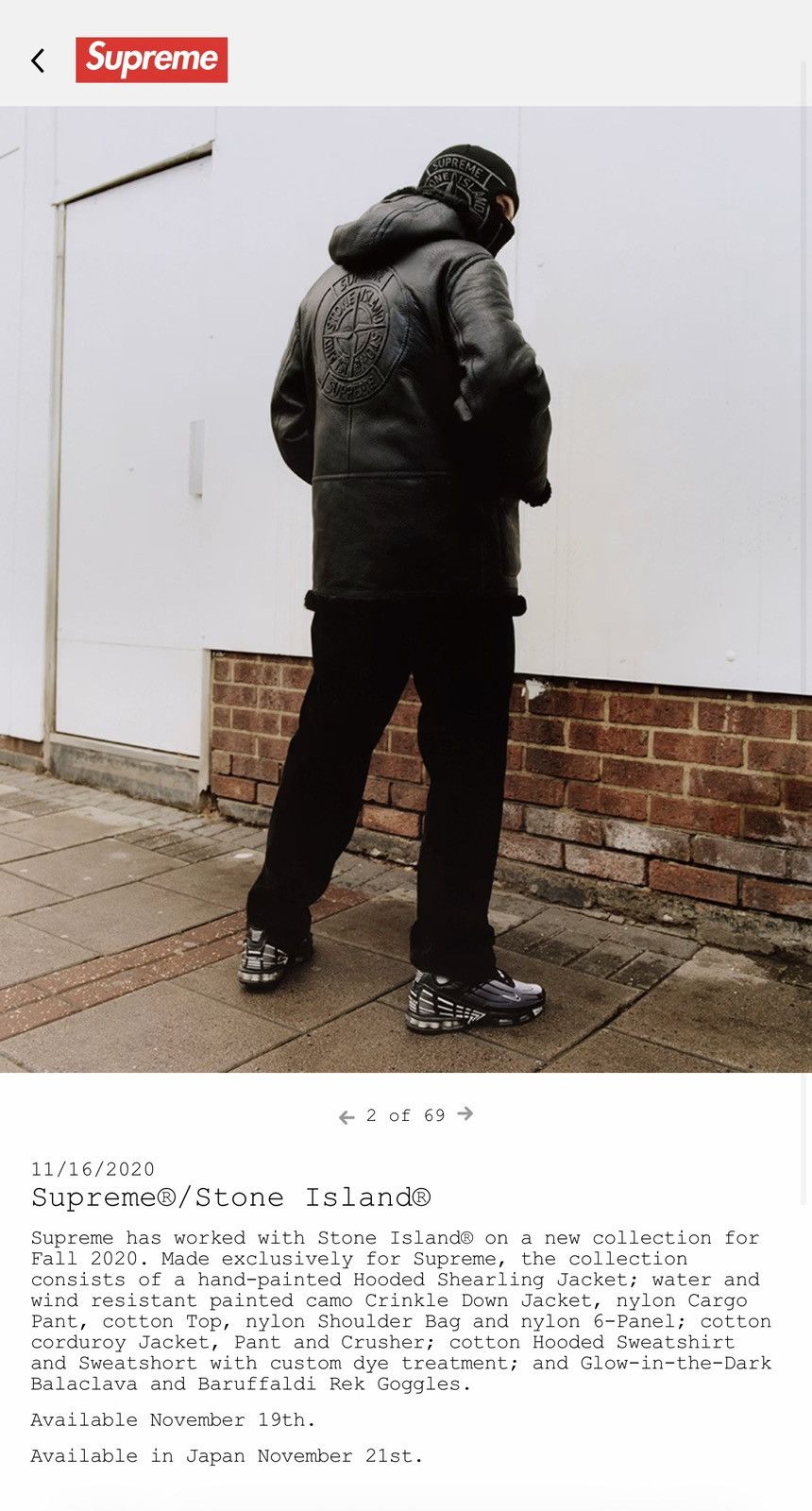 Stone Island × Supreme Supreme x Stone Island · Archive · Deadstock · FW20 Size US M / EU 48-50 / 2 - 3 Thumbnail