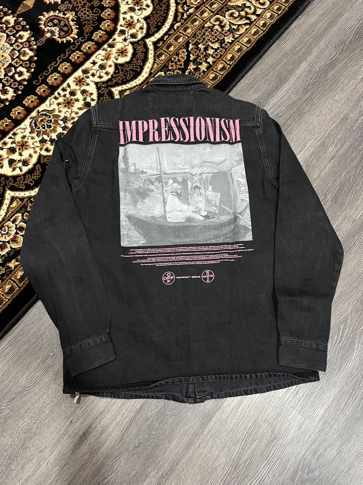 Off-White Off-White "Impressionism" Print Denim Jacket Size US S / EU 44-46 / 1 - 1 Thumbnail