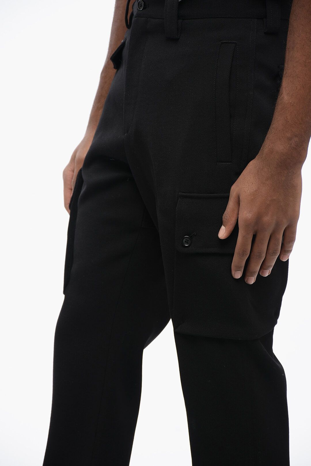 Dolce & Gabbana og1mm0825 Wool Cargo Pant in Black Size US 32 / EU 48 - 3 Thumbnail