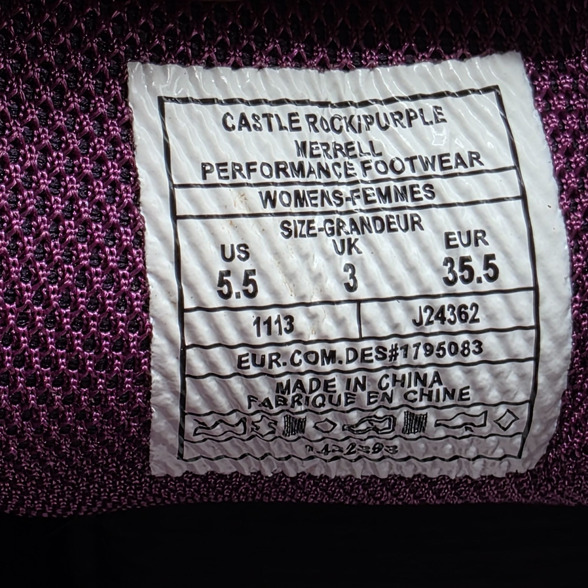 Merrell Merrell Azura Womens Size 5.5 Castle Rock Gray Purple Lightw Size US 5.5 / IT 35.5 - 6 Thumbnail