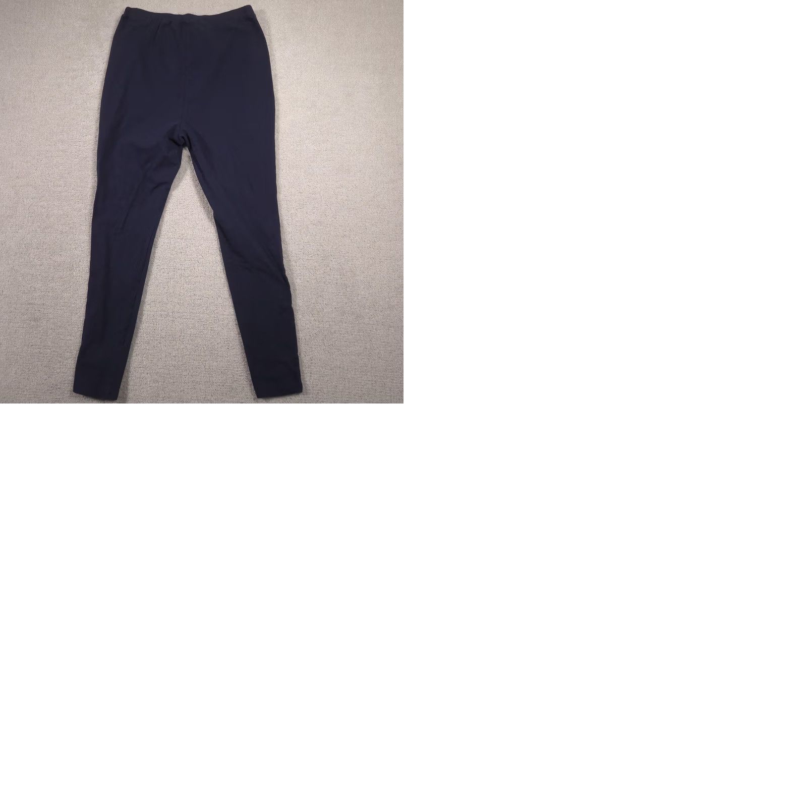 Vintage VINTAGE? No — Woman Within Leggings Womens 18/20 Blue High Rise Tall Knit Ankle Stretch Pants Size 40" / US 18 - 9 Thumbnail