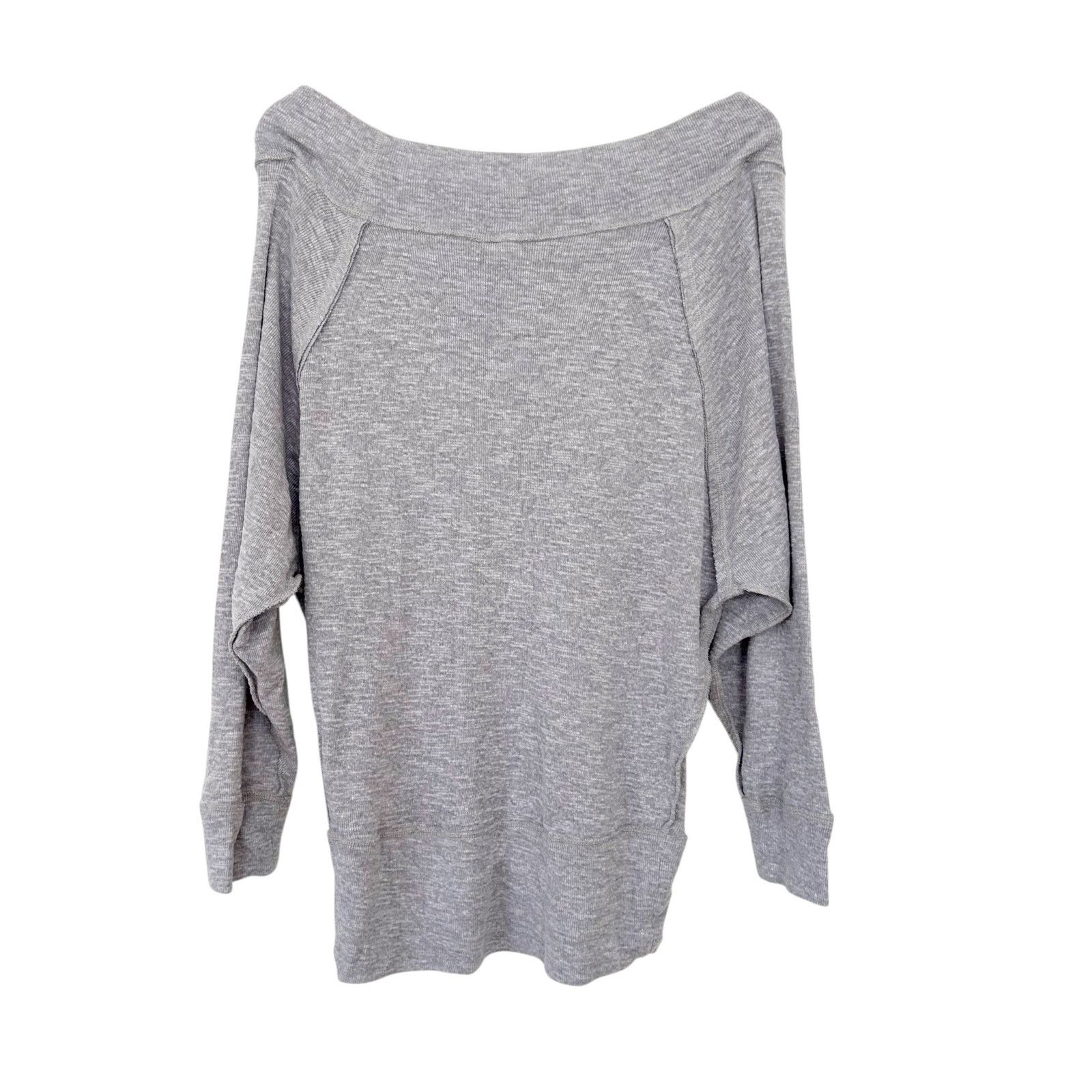 Free People Free People Gray Palisades Off The Shoulder Shirt Sz S Size S / US 4 / IT 40 - 5 Thumbnail