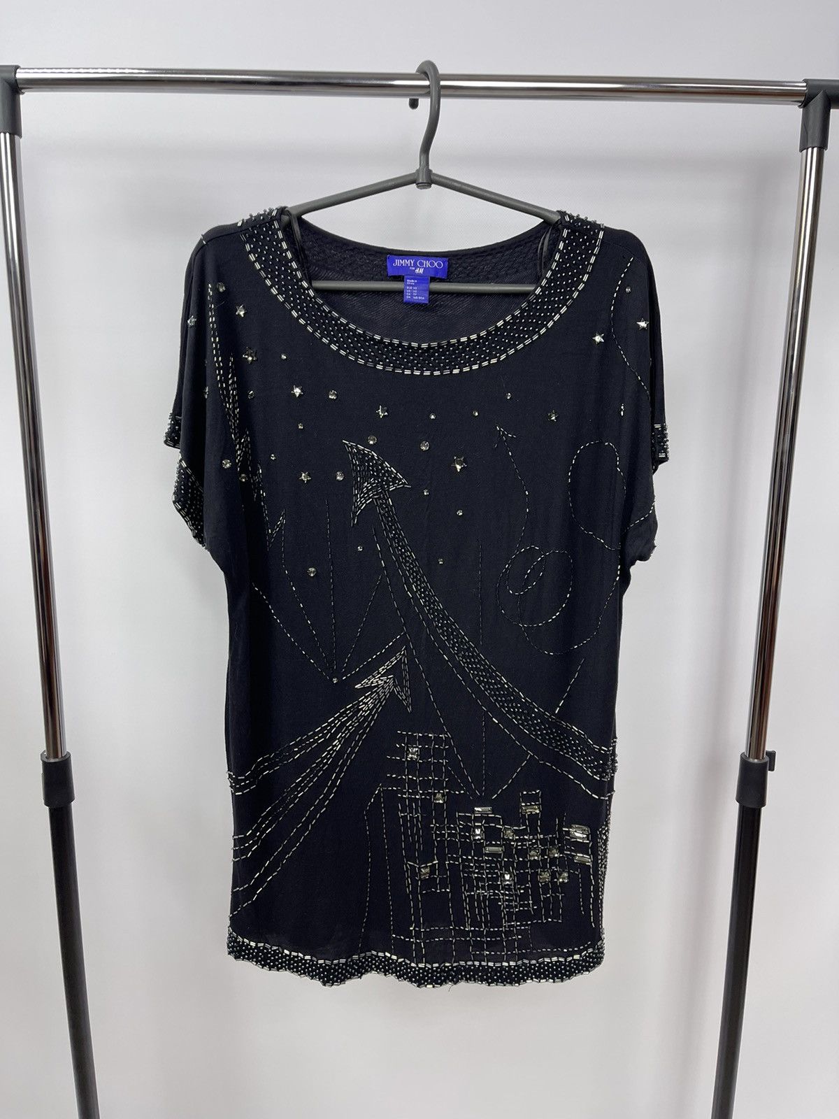 H&M × Jimmy Choo Jimmy Choo for H&M Top Black Shirt Dress Dress Black Size XS Size XS / US 0-2 / IT 36-38 - 1 Thumbnail