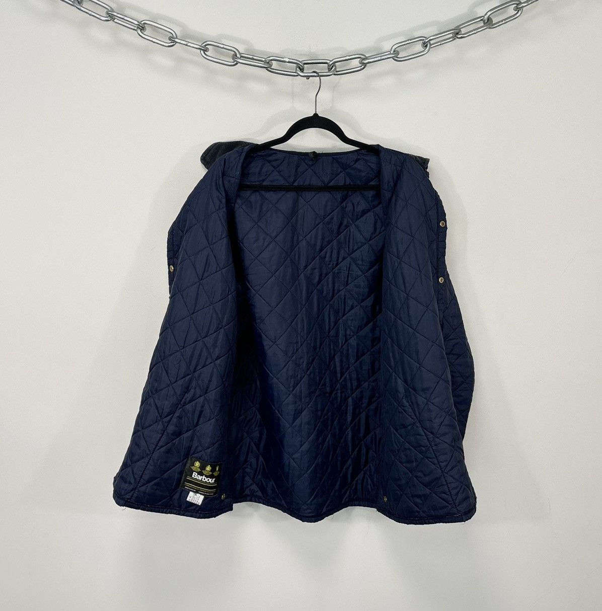 Barbour Barbour Vintage Liddesdale Navy Blue Hunting Quilted Jacket Size US XL / EU 56 / 4 - 2 Thumbnail