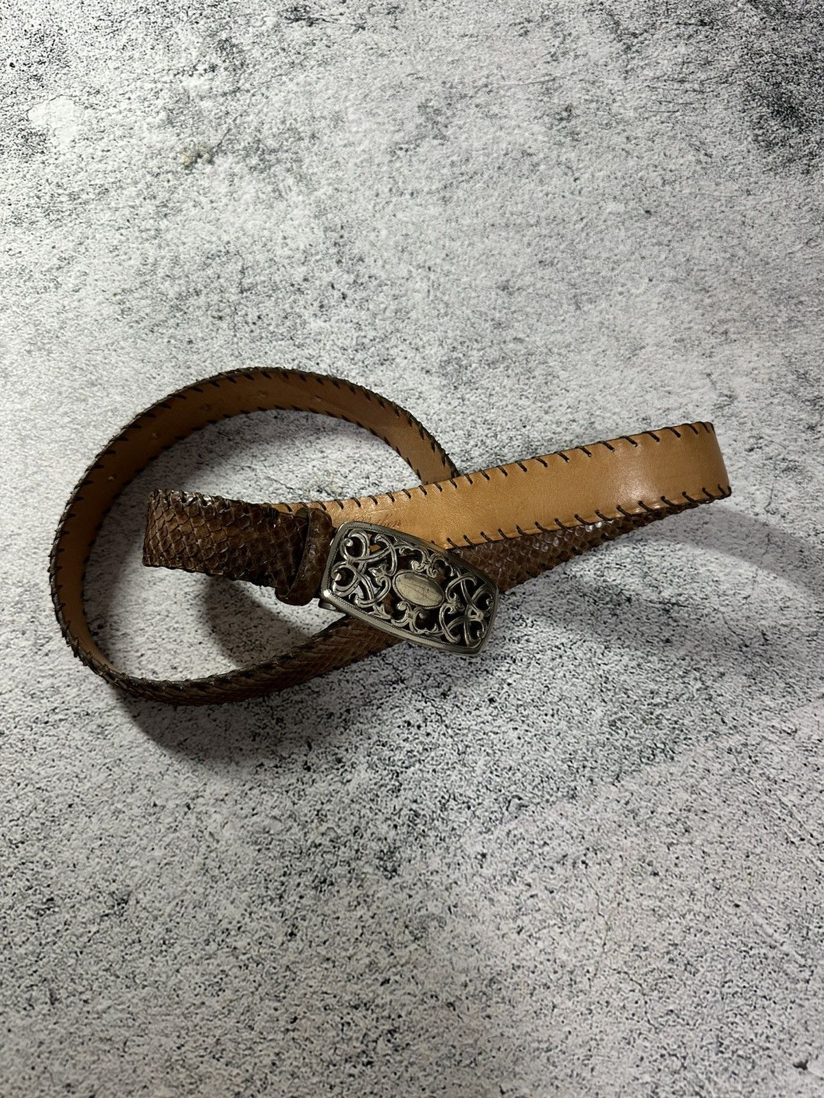 Other Reptile’s House Python Leather Belt Made in Italy Size ONE SIZE - 2 Thumbnail