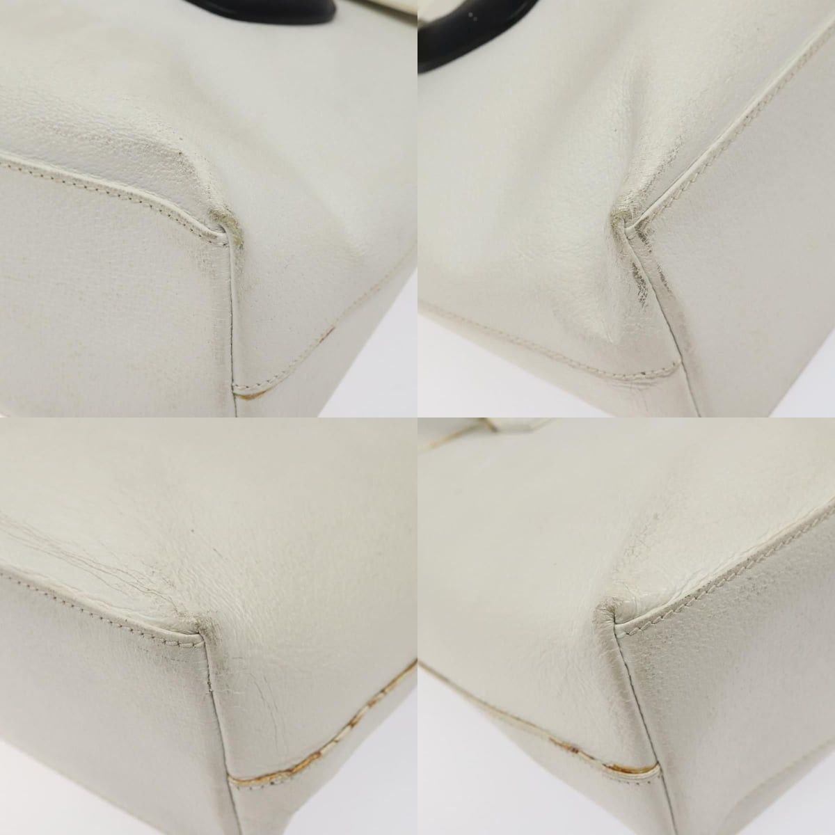 Gucci GUCCI Tote Bag Leather White Silver Size ONE SIZE - 10 Thumbnail