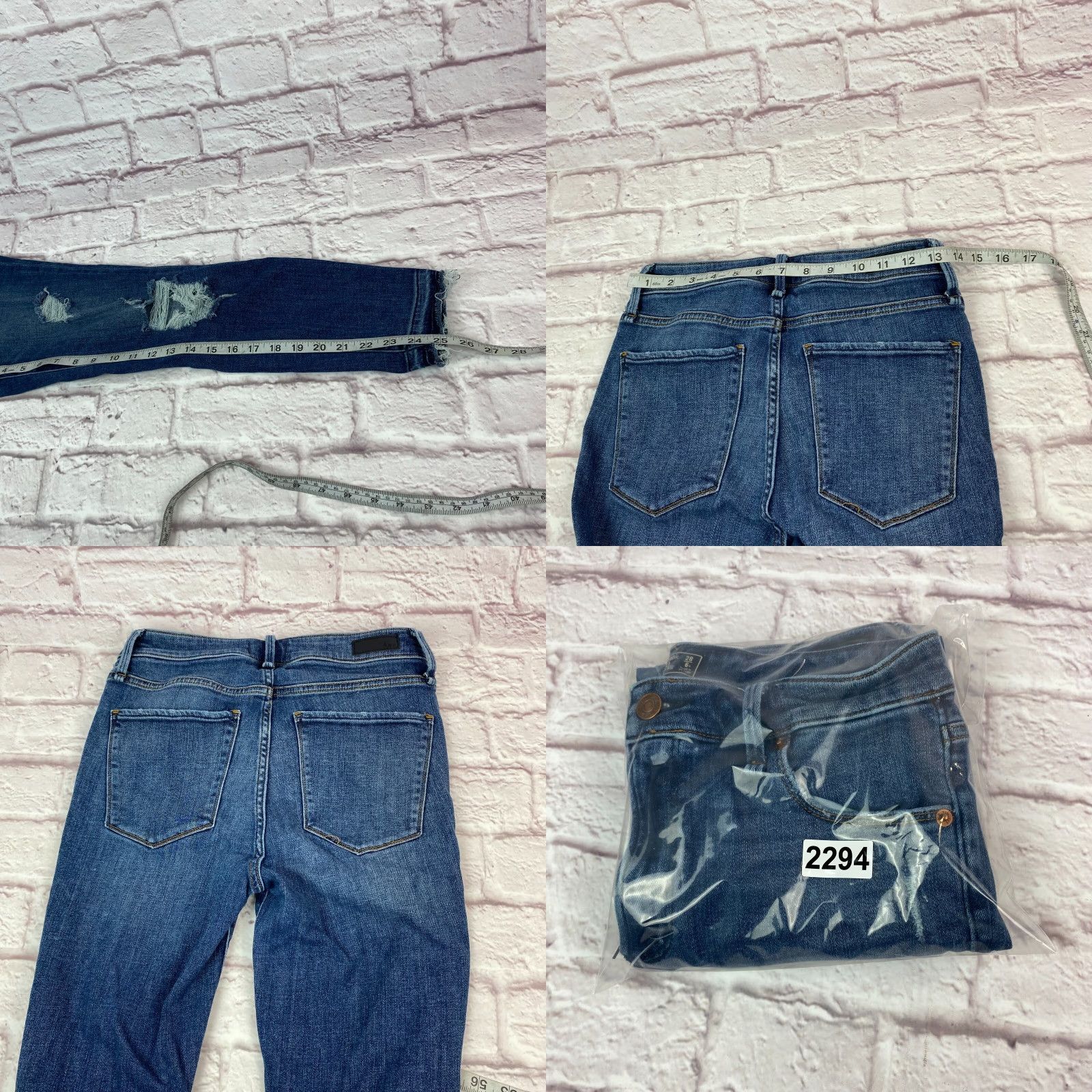 Abercrombie & Fitch Abercrombie & Fitch Juniors Teens Jeans 28/6 Simone High Rise Ankle Distressed Jeans Size 28" / US 6 / IT 42 - 8 Thumbnail