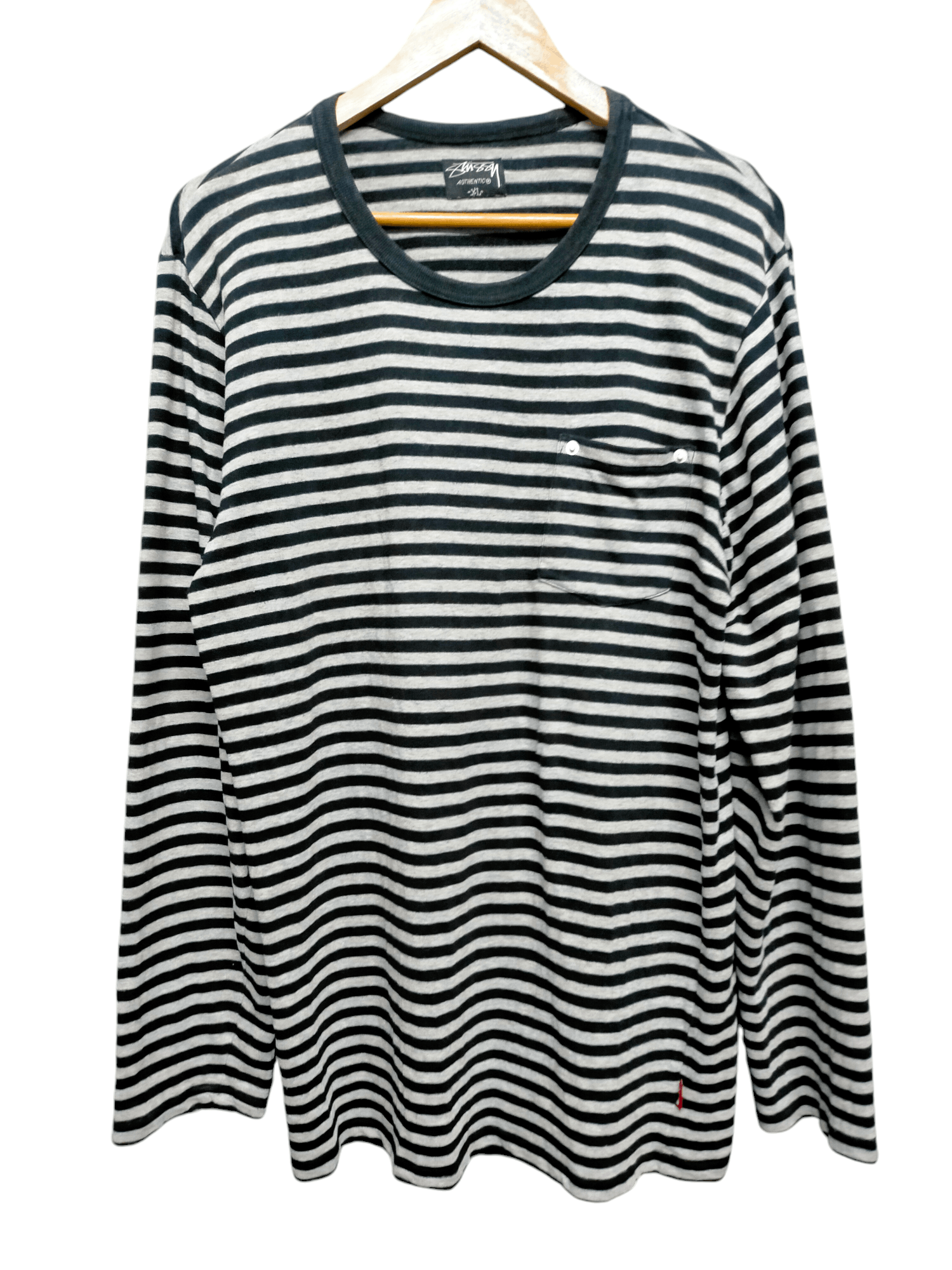 Stussy Stussy Stripe Pocket Stretch Long Sleeve Tee Size US XL / EU 56 / 4 - 1 Thumbnail