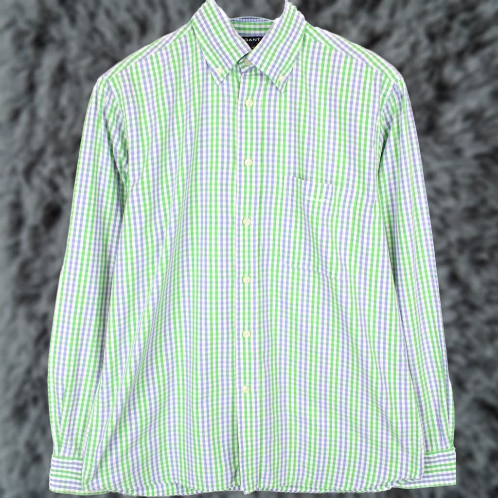 Gant GANT Pinpoint Oxford Regular Fit Shirt Men M Button-Down Check Casual Size US M / EU 48-50 / 2 - 1 Thumbnail