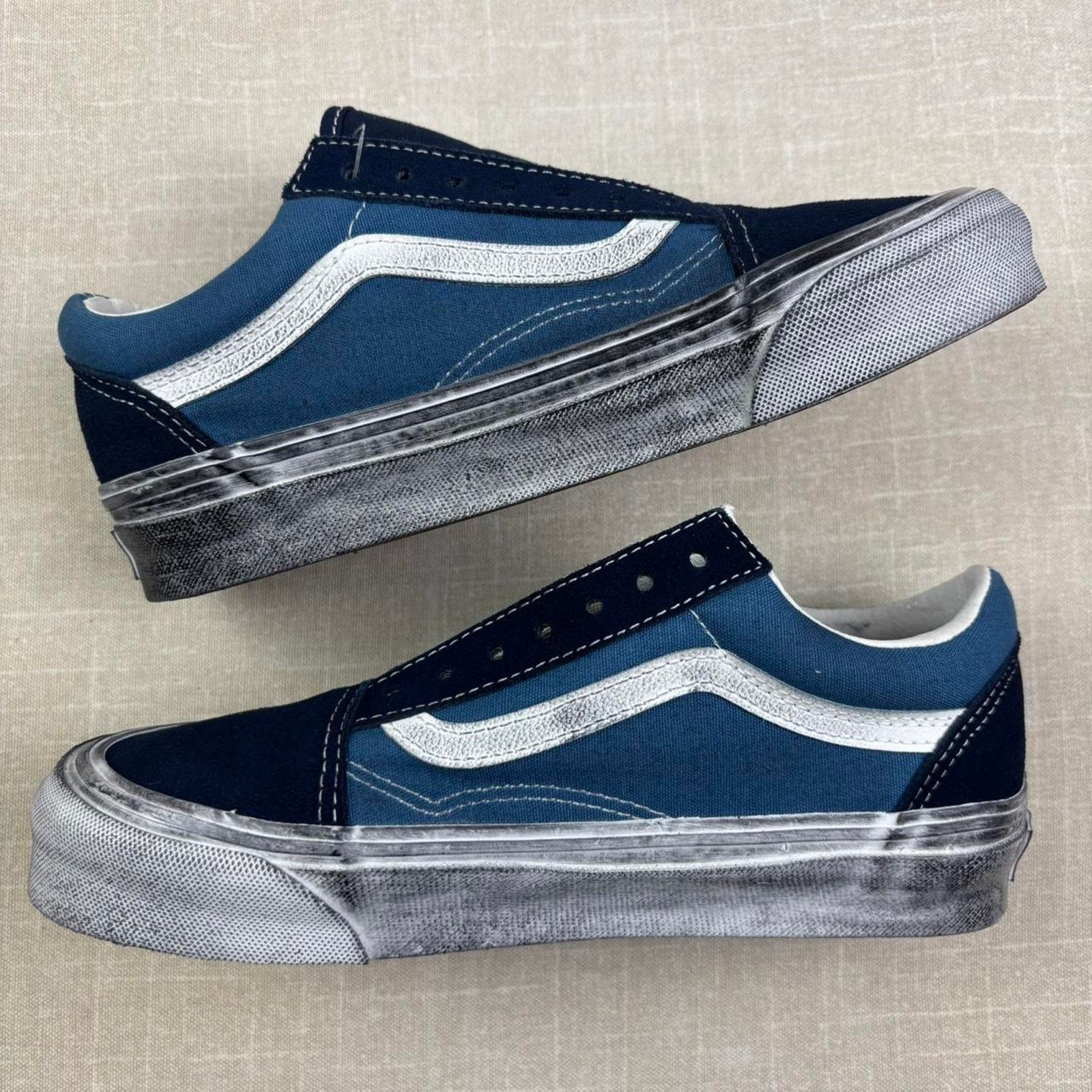 Vans 🧵 Vans OG Old Skool “Stressed Navy” 6W Size US 6 / IT 36 - 4 Thumbnail